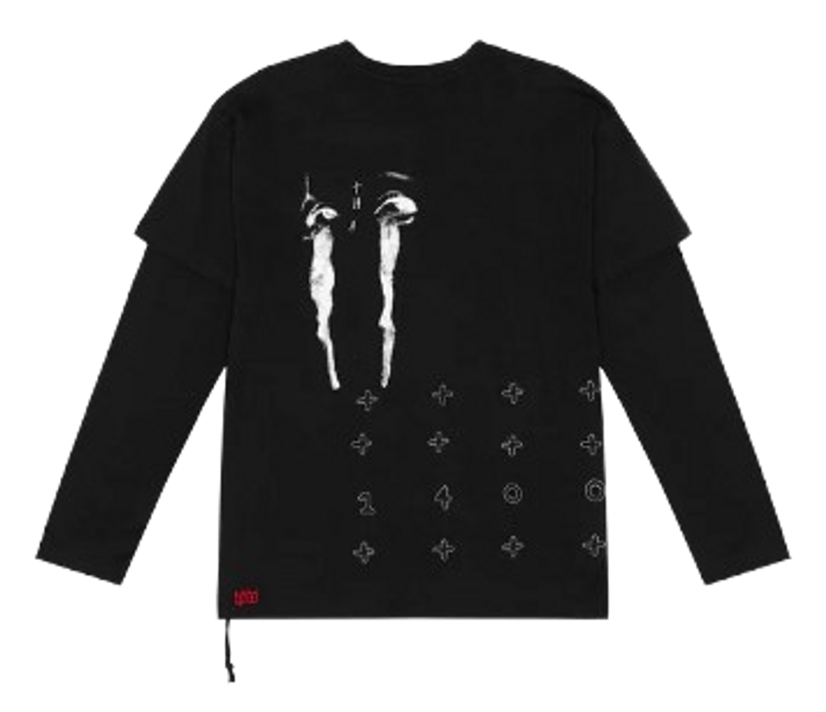 Trippie Redd Merch × Ksubi Jet Black Love Trip Long Sleeve T-Shirt