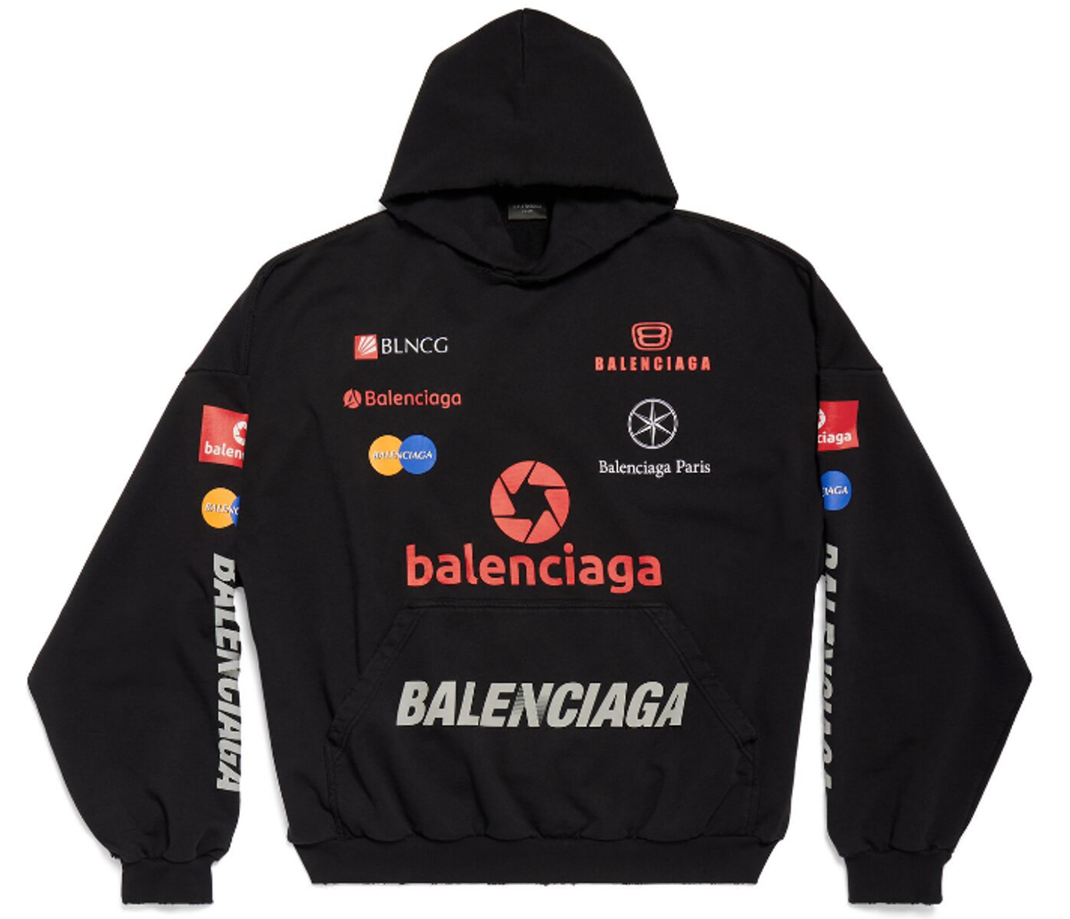Balenciaga Black Top League Hoodie | WHAT'S ON THE STAR?