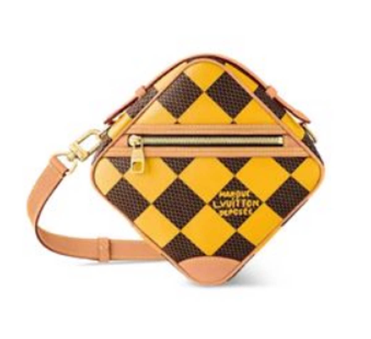 Louis Vuitton Yellow Chess Messenger Bag