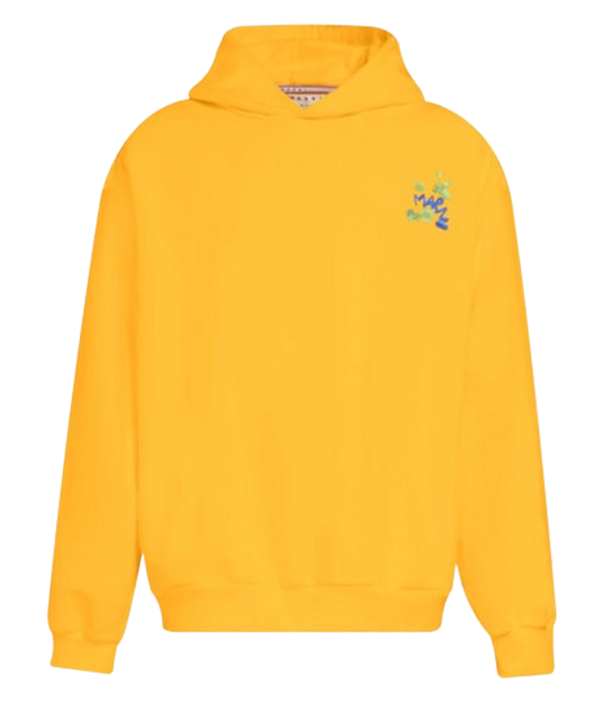 Marni Light Orange Dripping Paint Logo Hoodie