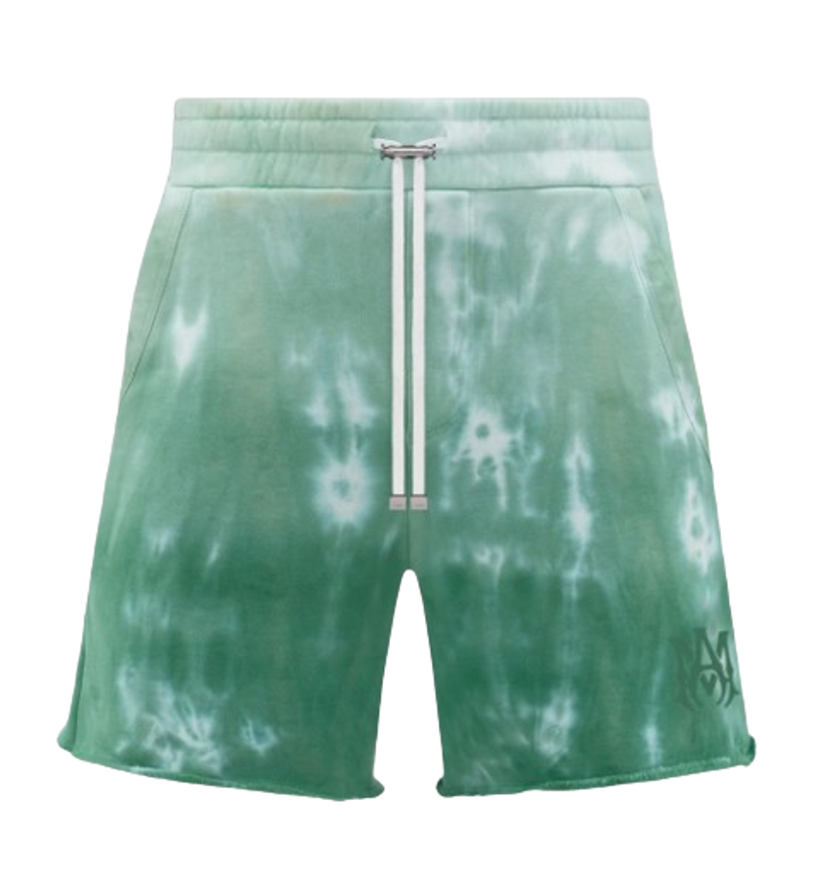 Amiri Mineral Green Ma Logo Dip Dye Sweatshorts