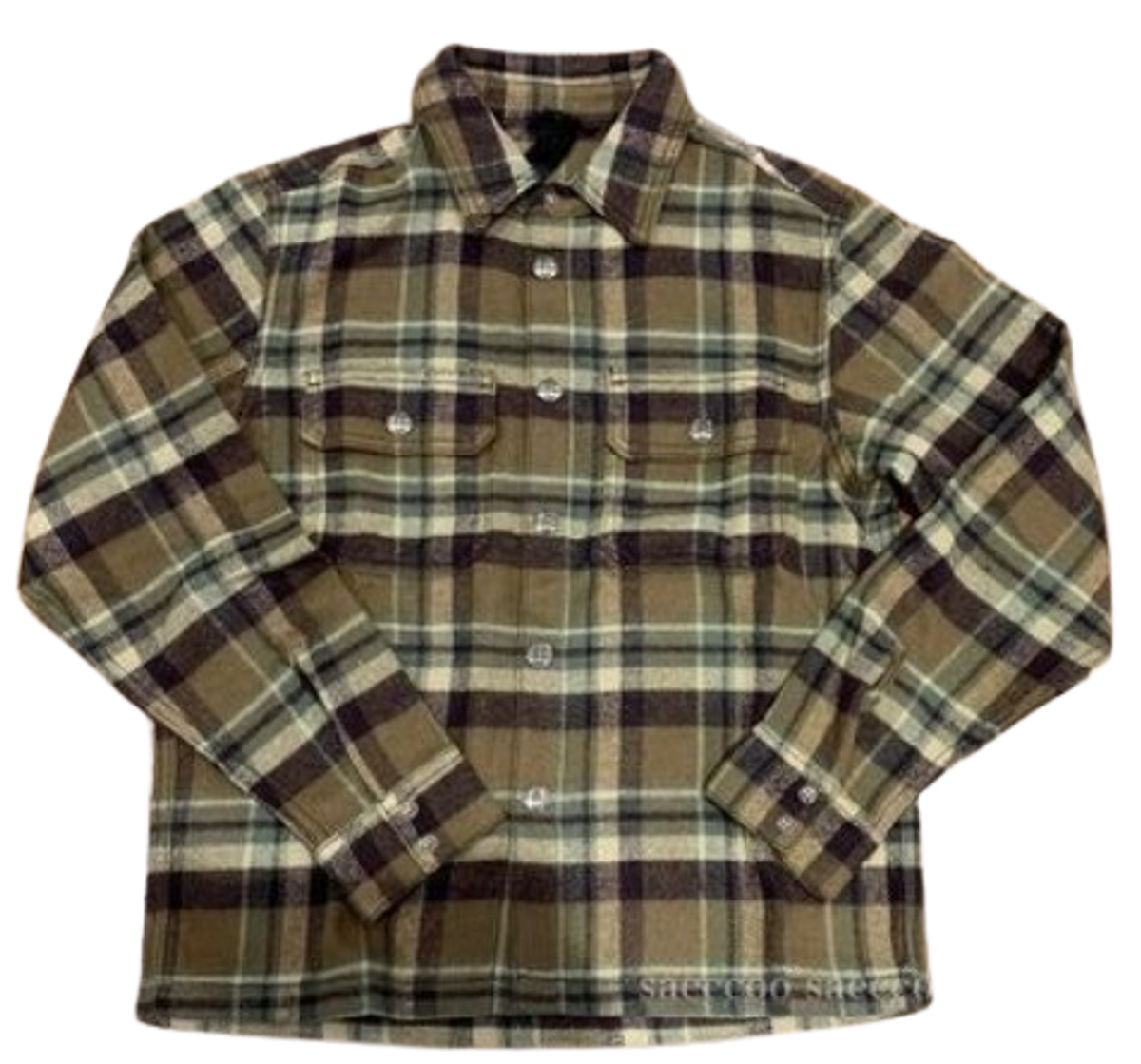Chrome Hearts Brown Plaid Patterns Long Sleeve Shirt