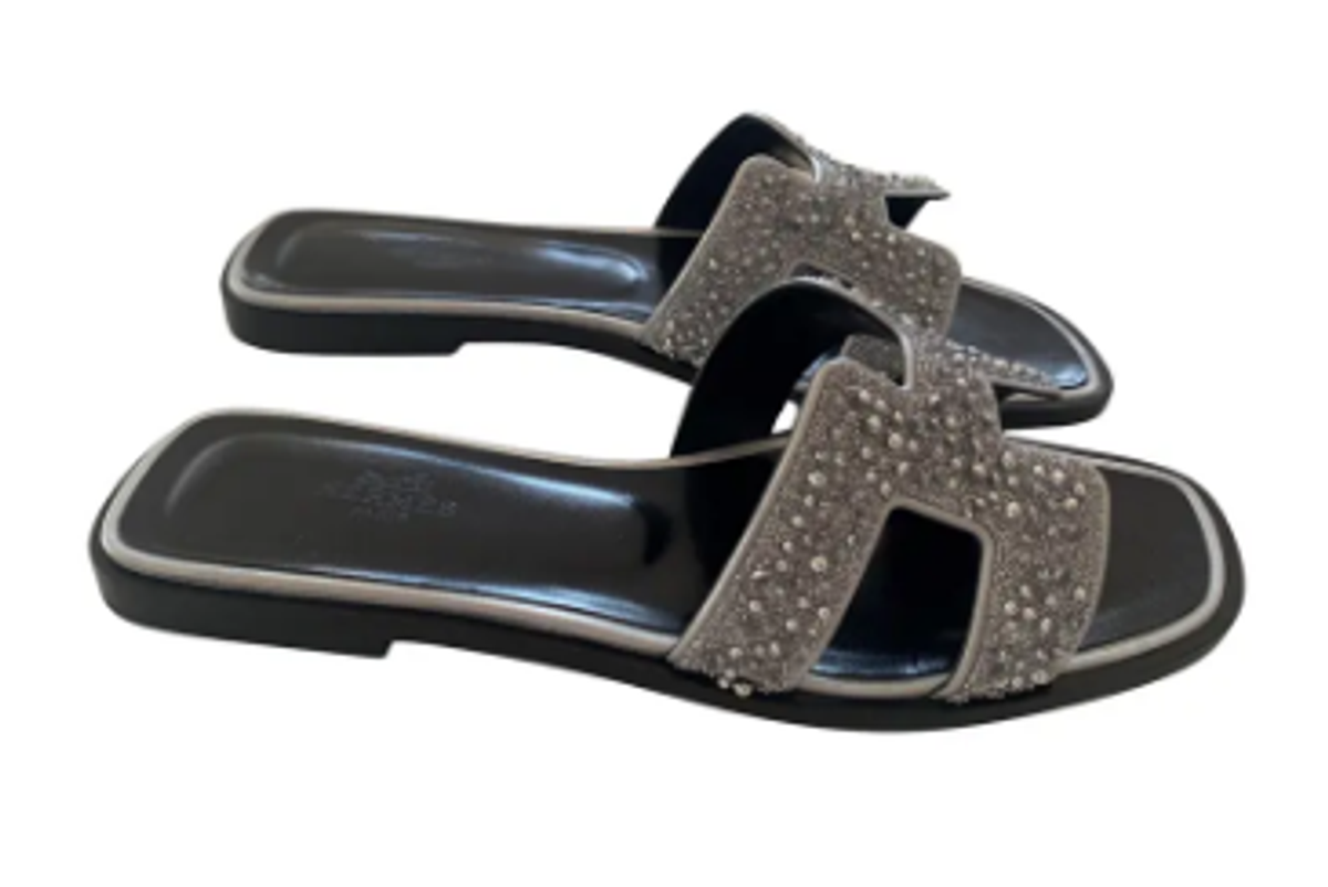 Hermes Oran Glitter Sandals