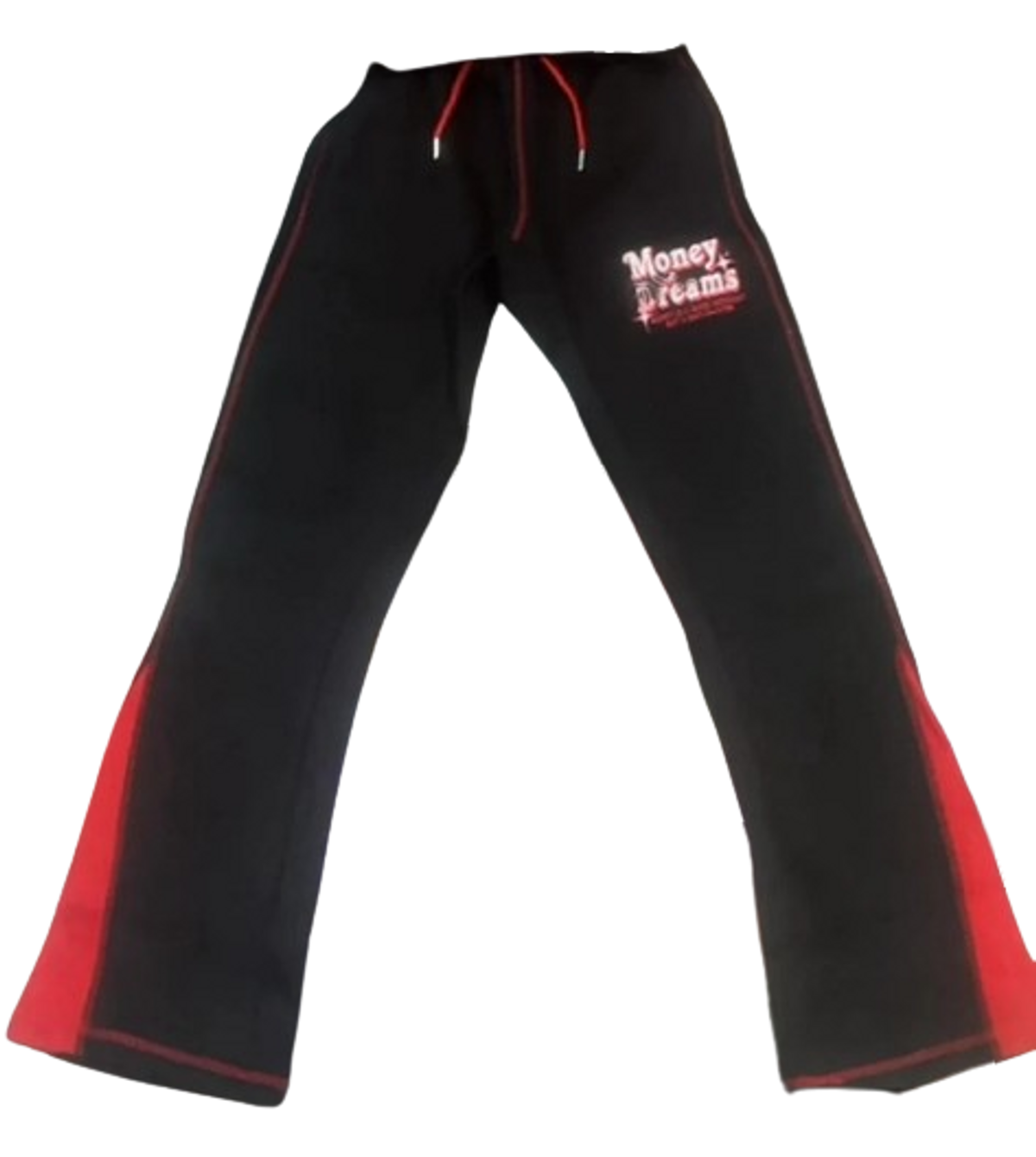 Money Dreams Black And Red Logo Sweatpants