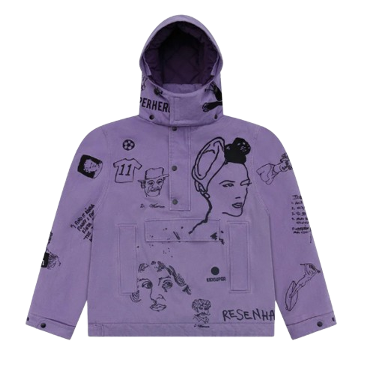 KidSuper Embroidered Canvas Pullover Jacket