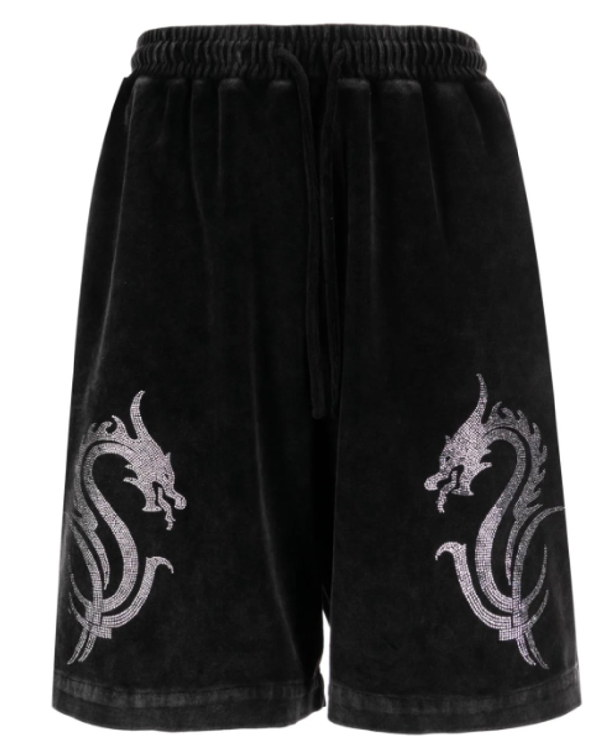 Alexander Wang Crystal Dragon Velours Shorts