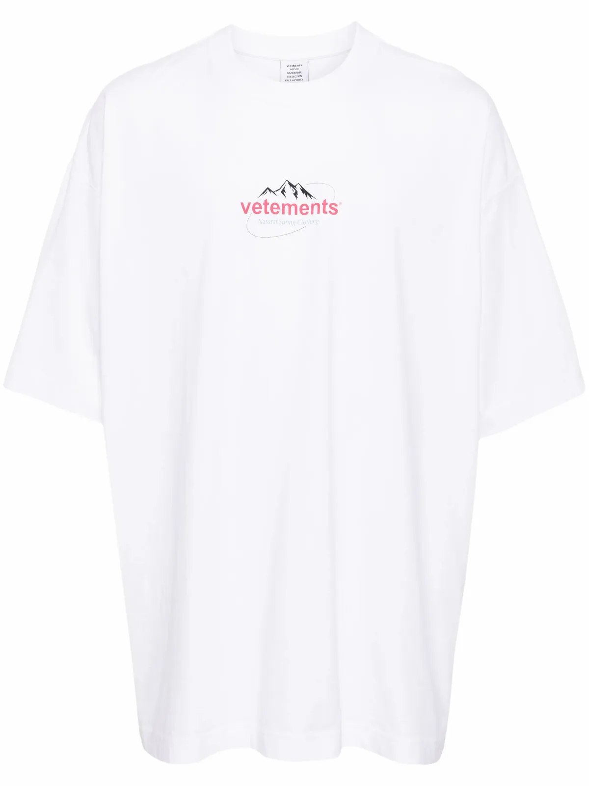 Vetements Logo-Print Cotton White T-Shirt