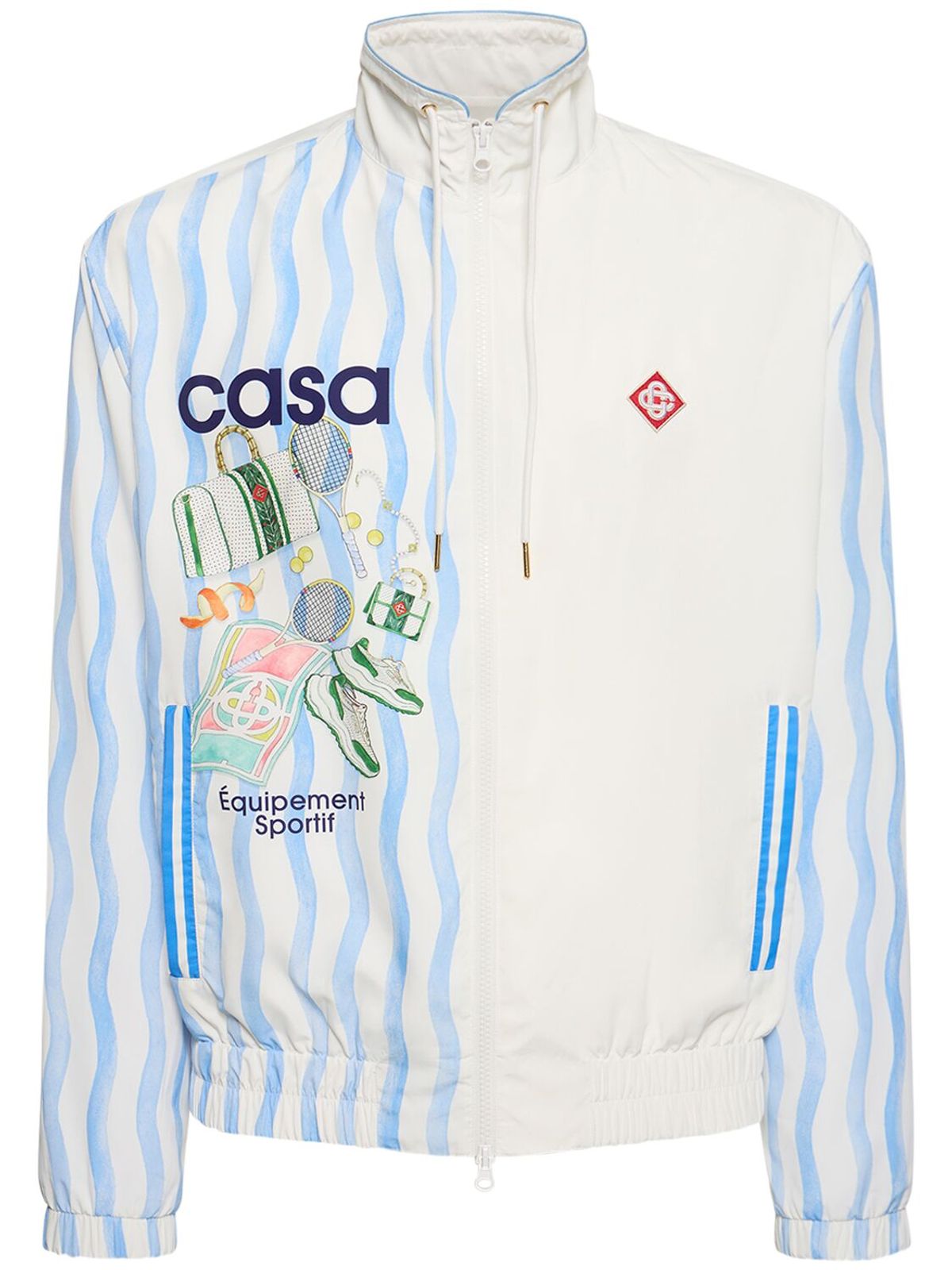 Casablanca Logo-Print Zipped Bomber Jacket