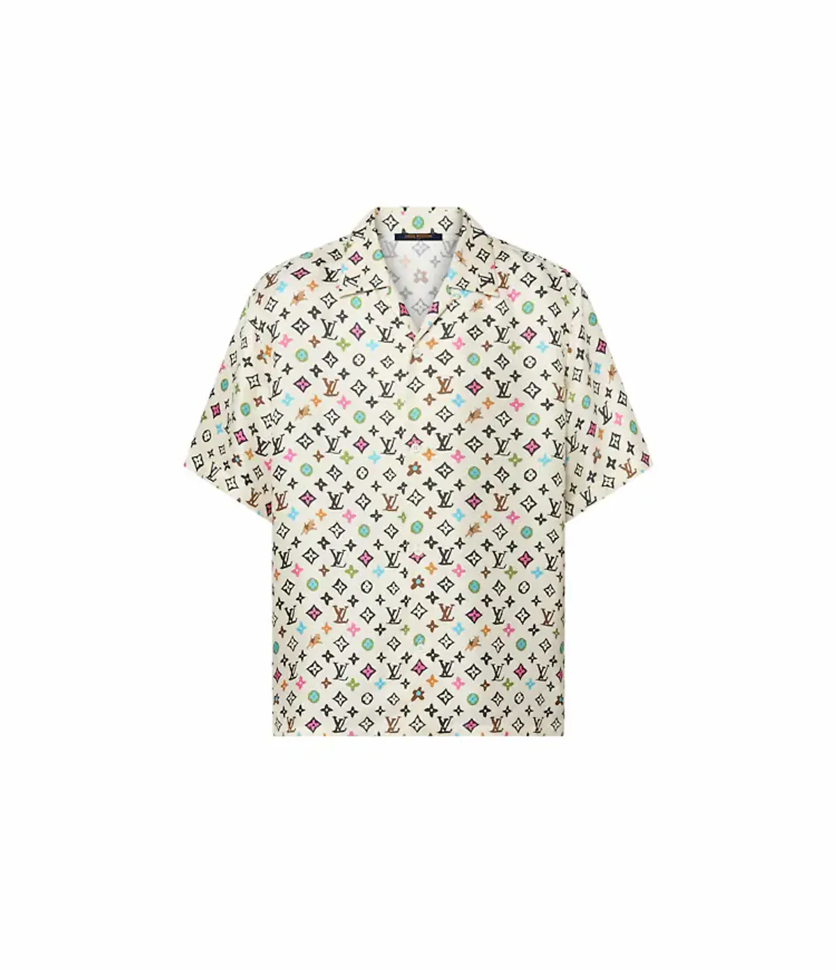 Louis Vuitton × Tyler The Creator Merch Monogram Printed Short-Sleeved Silk Shirt