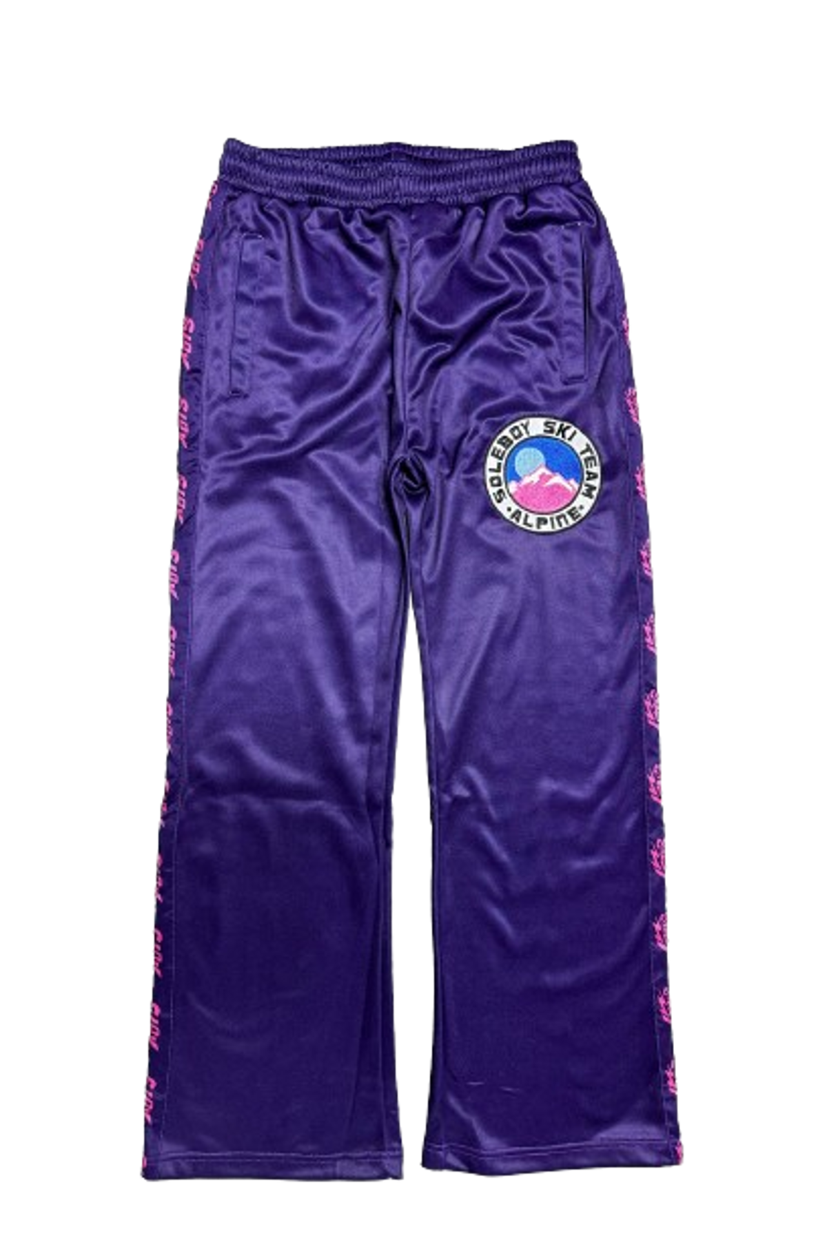 SoleBoy Purple Ski Track Pants WHAT’S ON THE STAR?