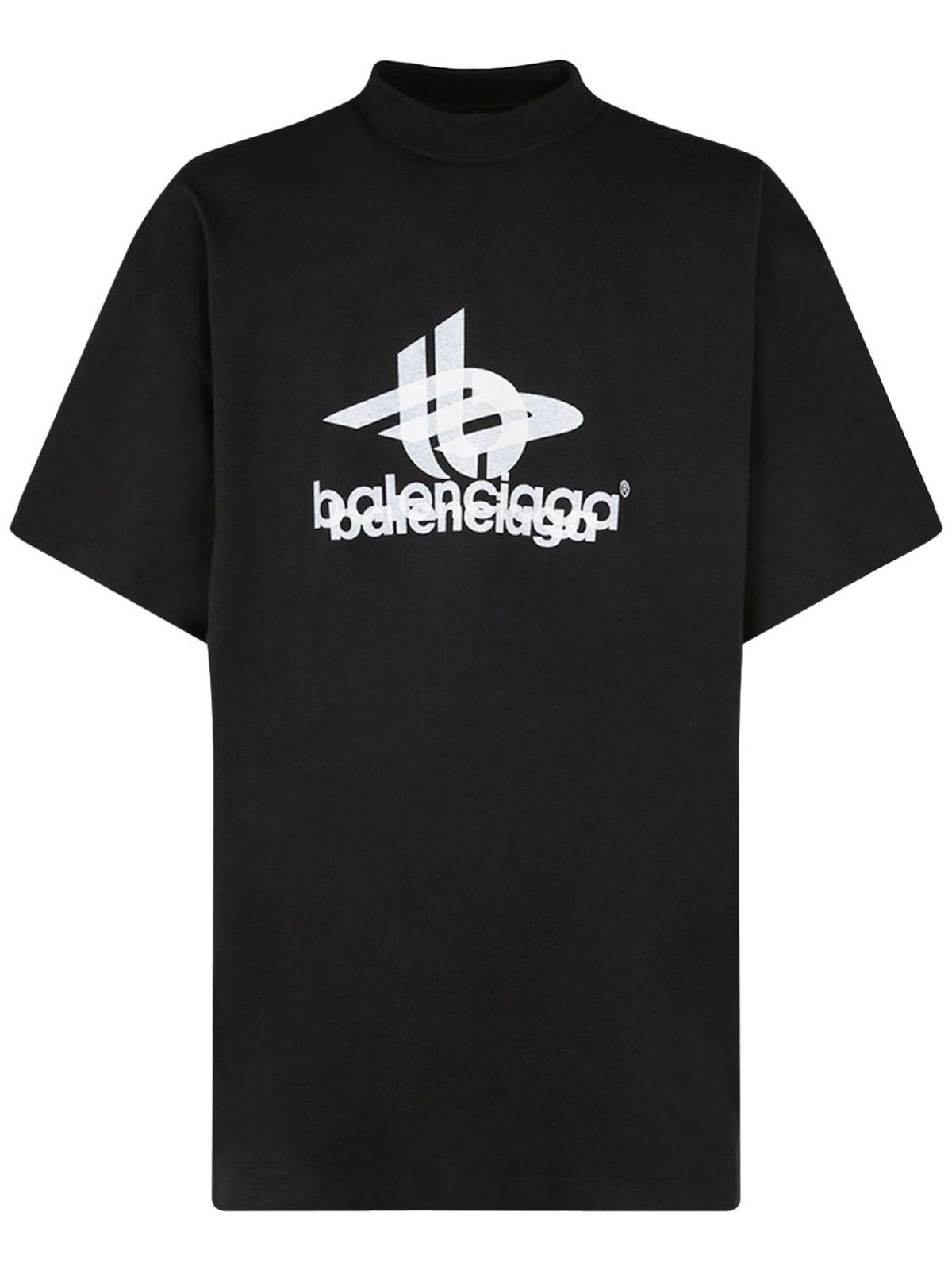 Balenciaga Layered Sports Oversized T-shirt In Black