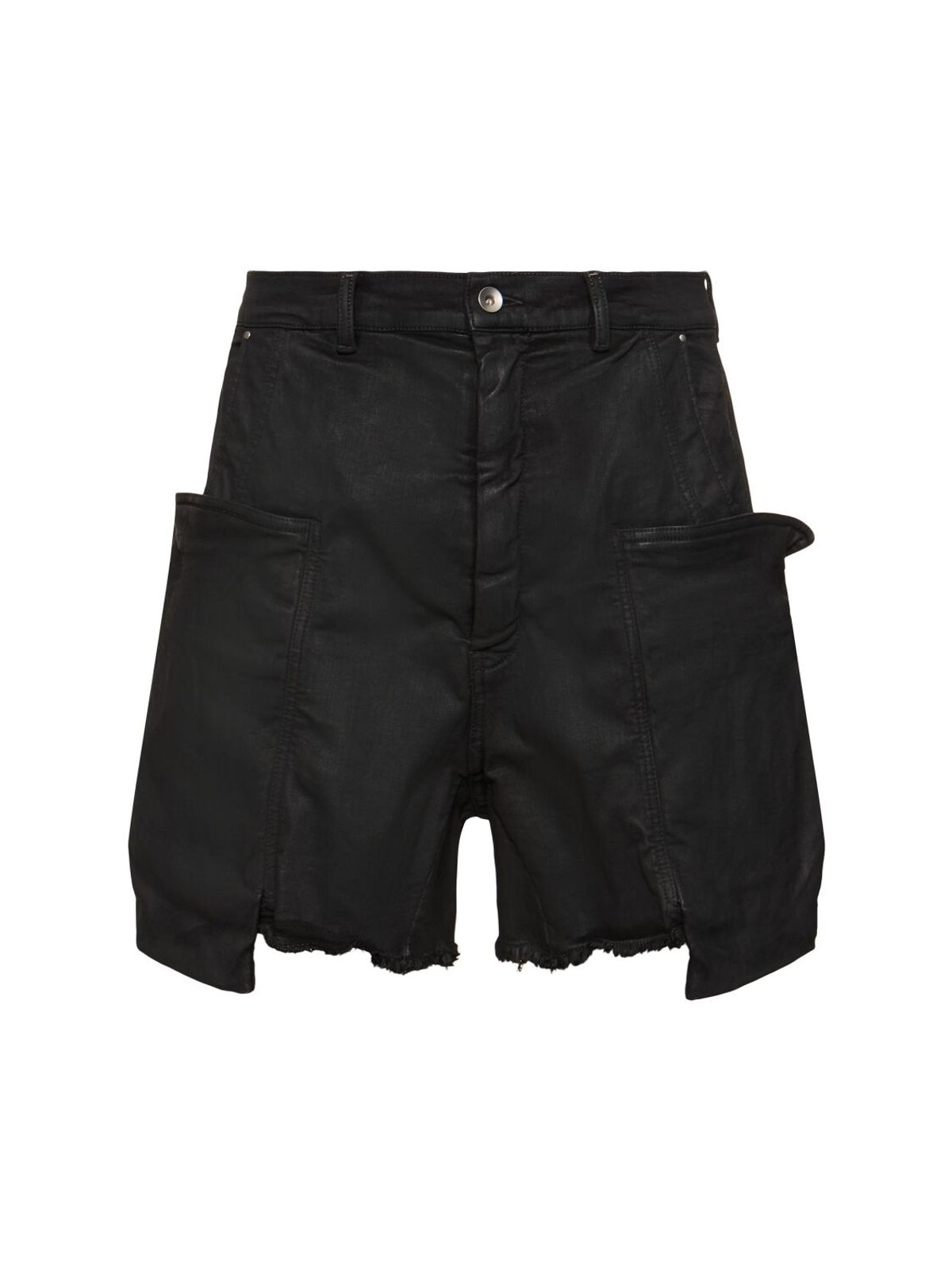 Rick Owens Stefan Cotton-blend Cargo Shorts In Black