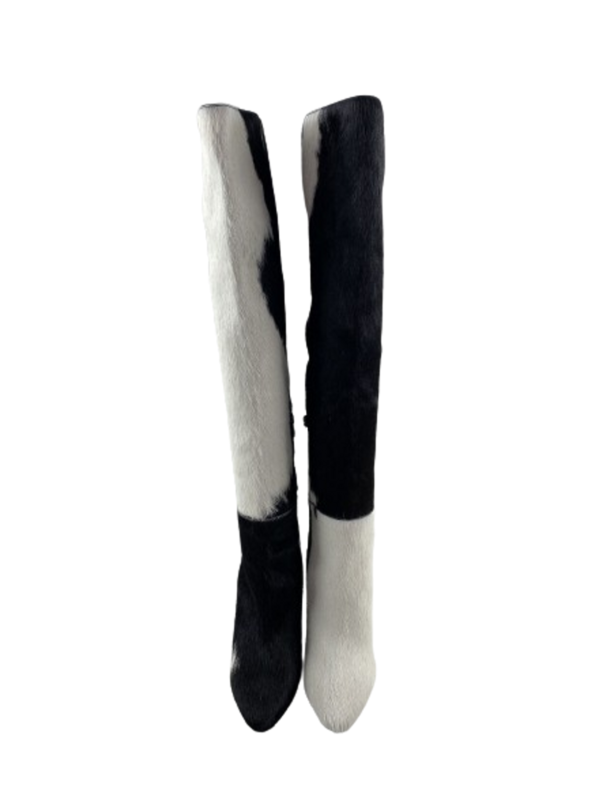 Saint Laurent Hair Zip Block Heel Over The Knee Boots