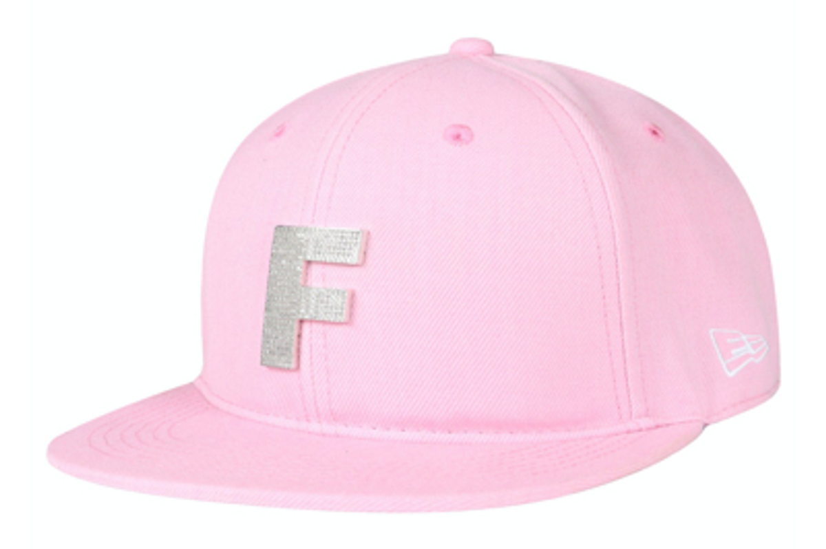 New Era × Fuck The Population Bling F Logo Fitted Hat Pink