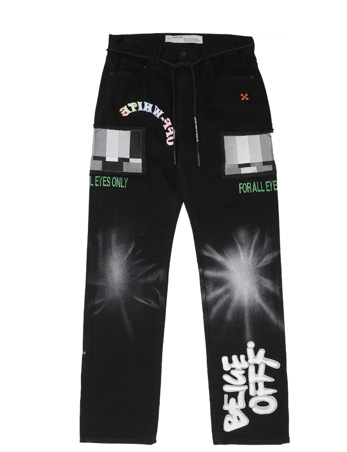 Off-White Black Ev Bravado Relaxed Jeans