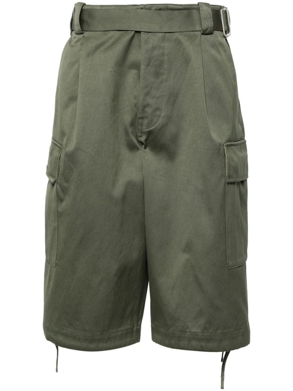 Kenzo Army Cargo Cotton Shorts In Green
