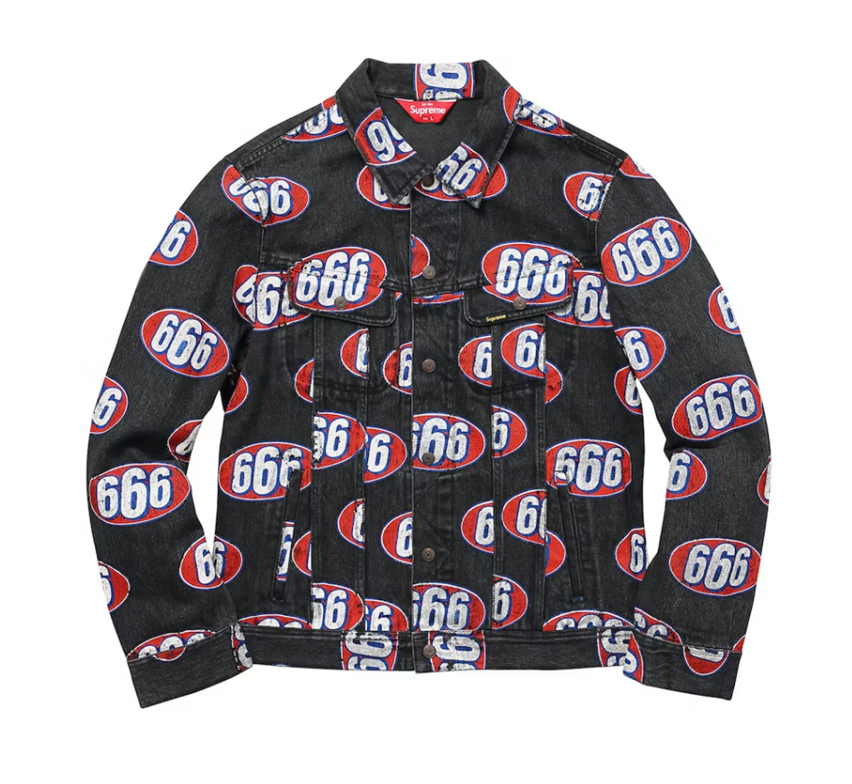 Supreme 666 Denim Trucker Jacket Black