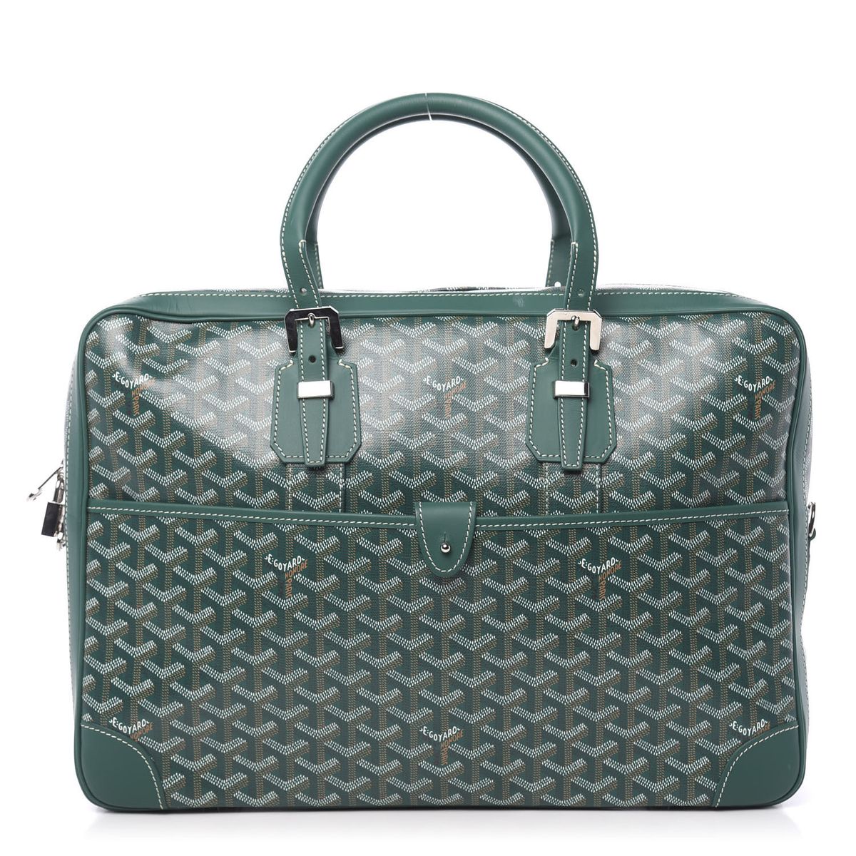 Goyard Goyardine Ambassade MM Briefcase Green