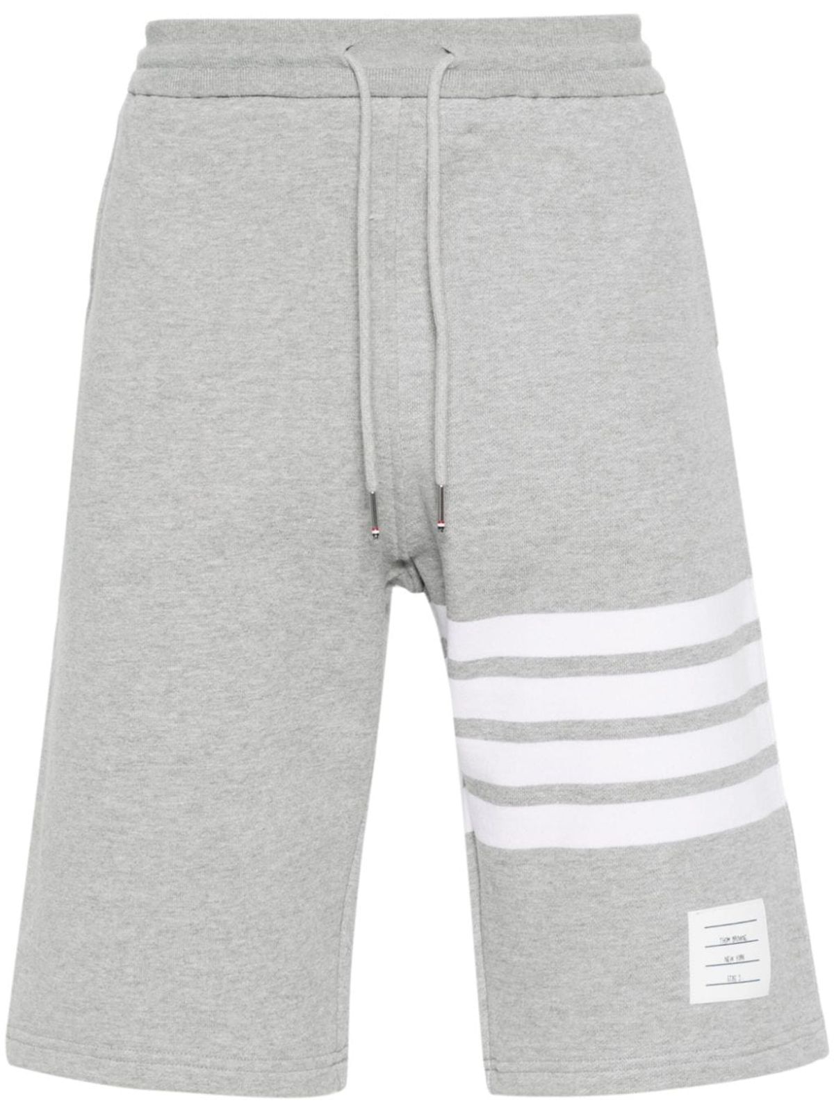 Thom Browne Navy Classic Four Bar Lounge Shorts In Blue