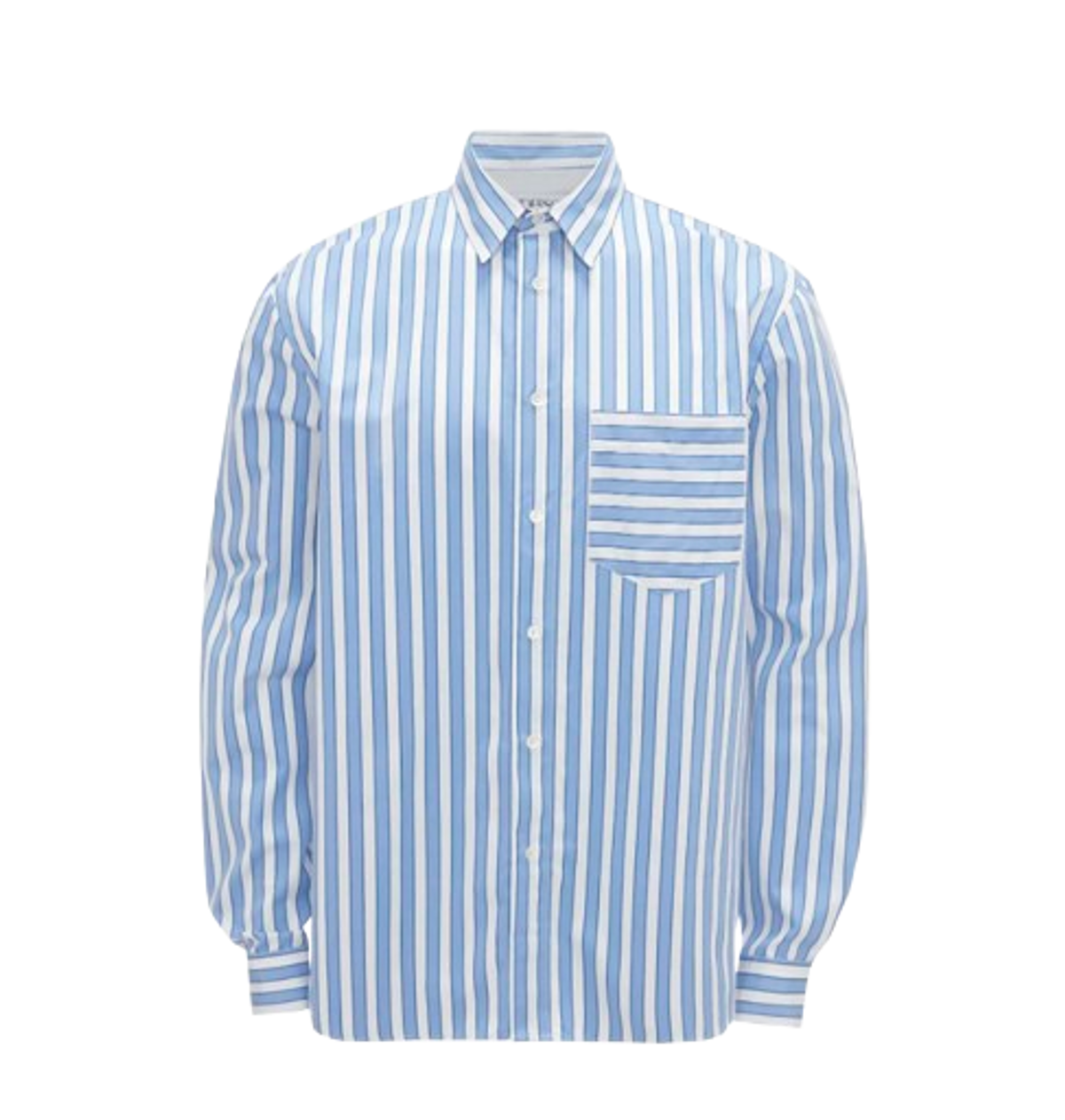 JW Anderson Classic Fit Patchwork Shirt In Blue