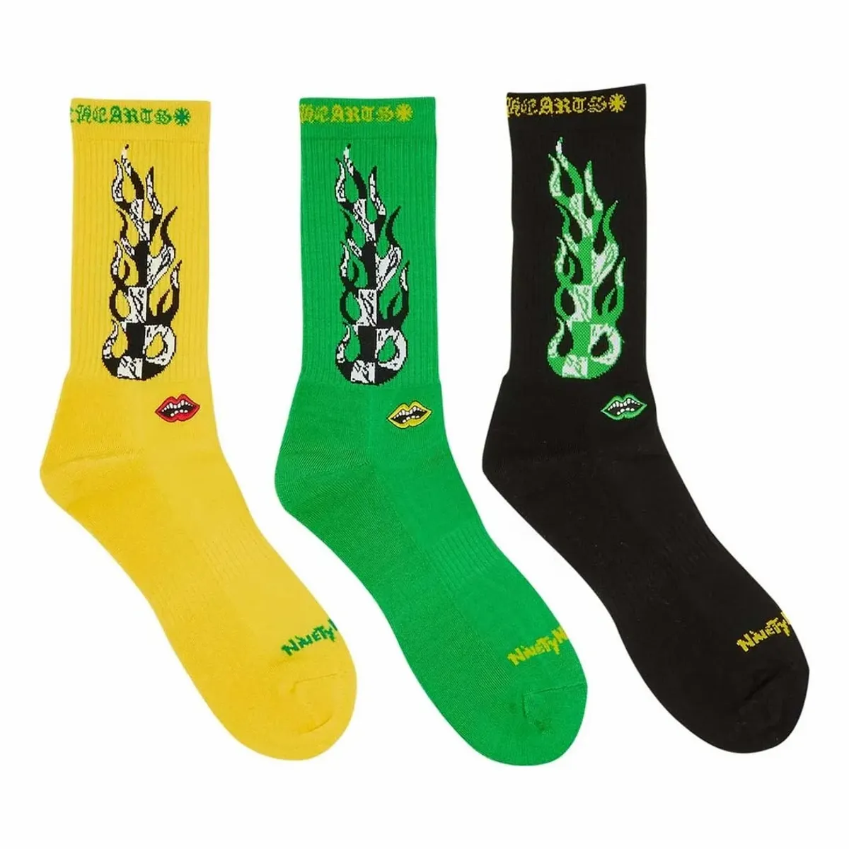 Chrome Hearts × Matty Boy Flame Chomper Socks In Green