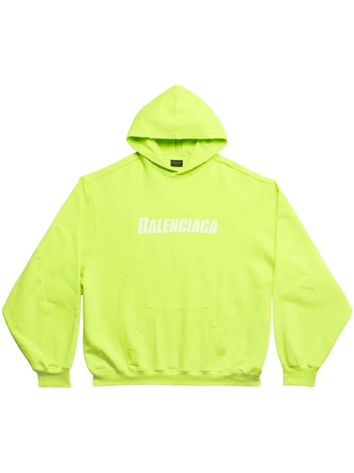 Balenciaga Destroyed Hoodie In Yellow