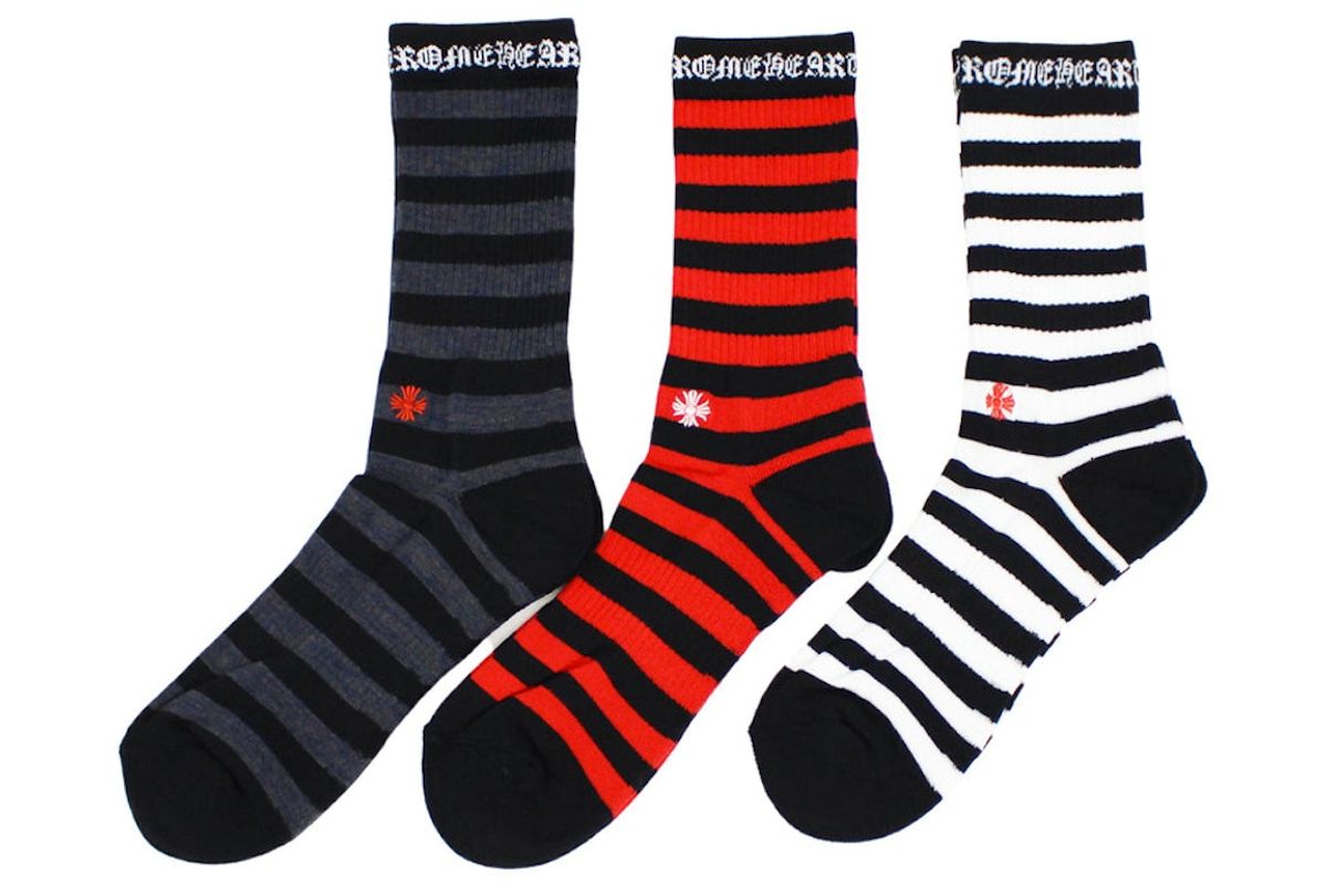 Chrome Hearts Striped Socks (3 Pack) Multi