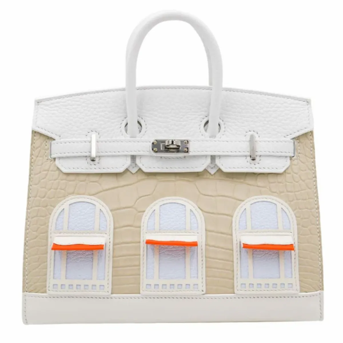 Hermes Birkin Sellier Faubourg House White Snow Palladium Hardware