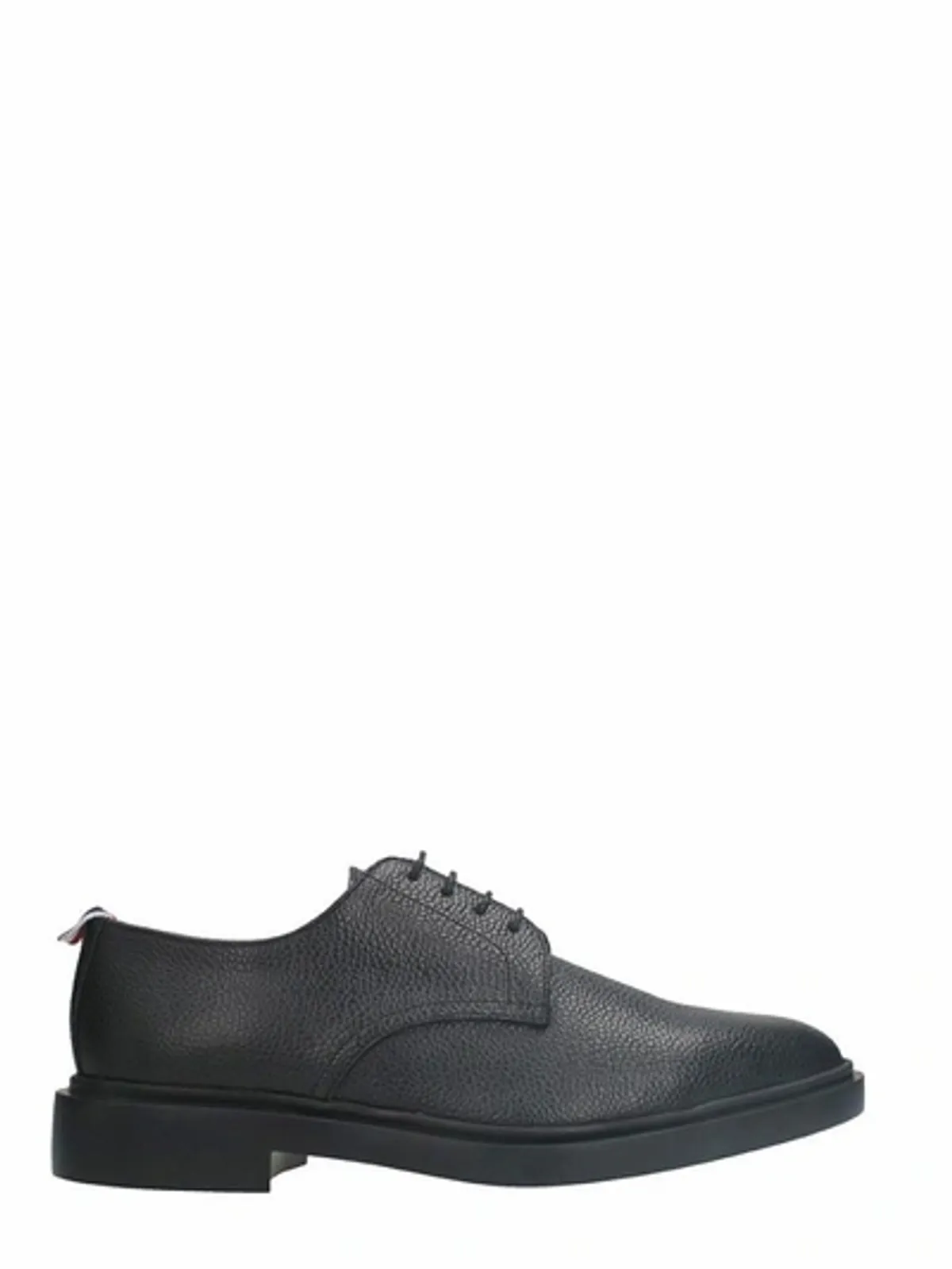 Thom Browne Pebble-grain Leather Derby Shoes In Black