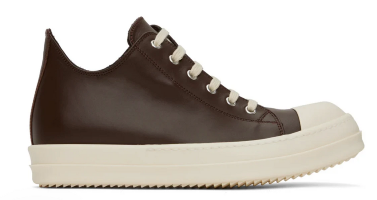 Rick Owens Brown Low Sneaks Sneakers