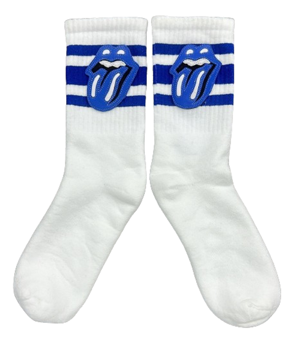 Chrome Hearts × Rolling Stones Merch Blue Logo Socks
