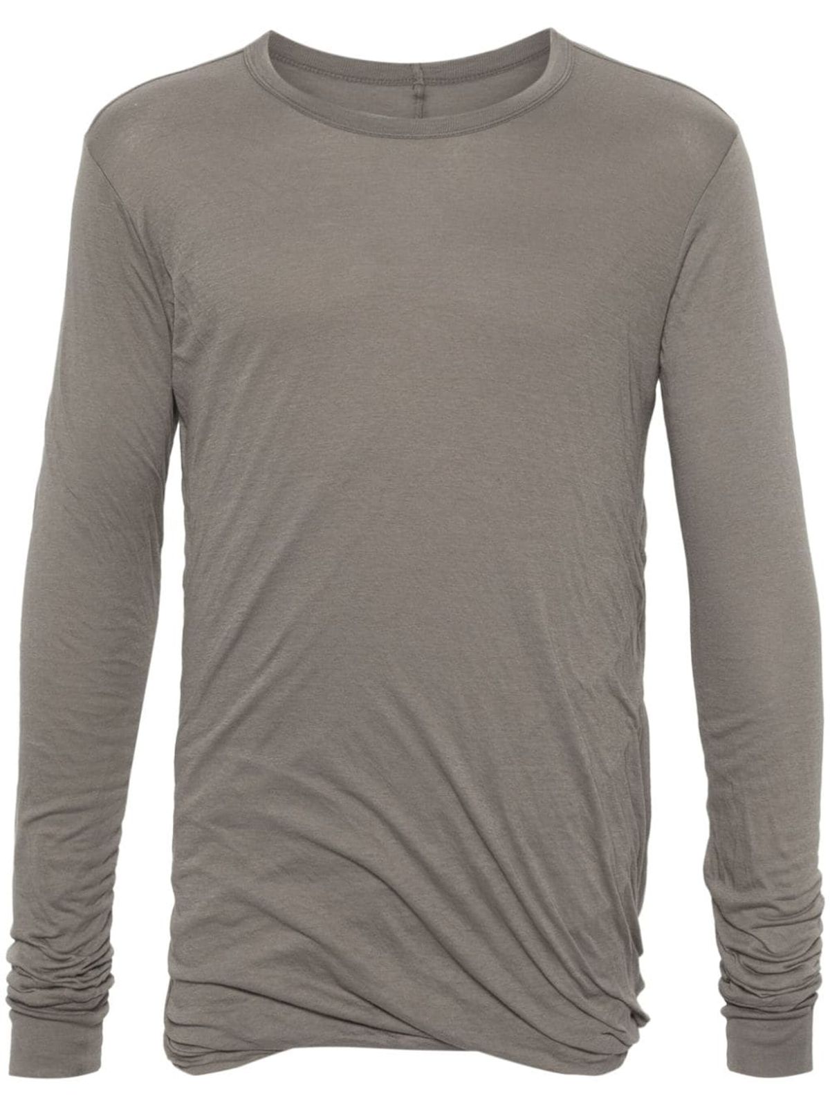 Rick Owens Gray Basic Long Sleeve T-shirt In Grey