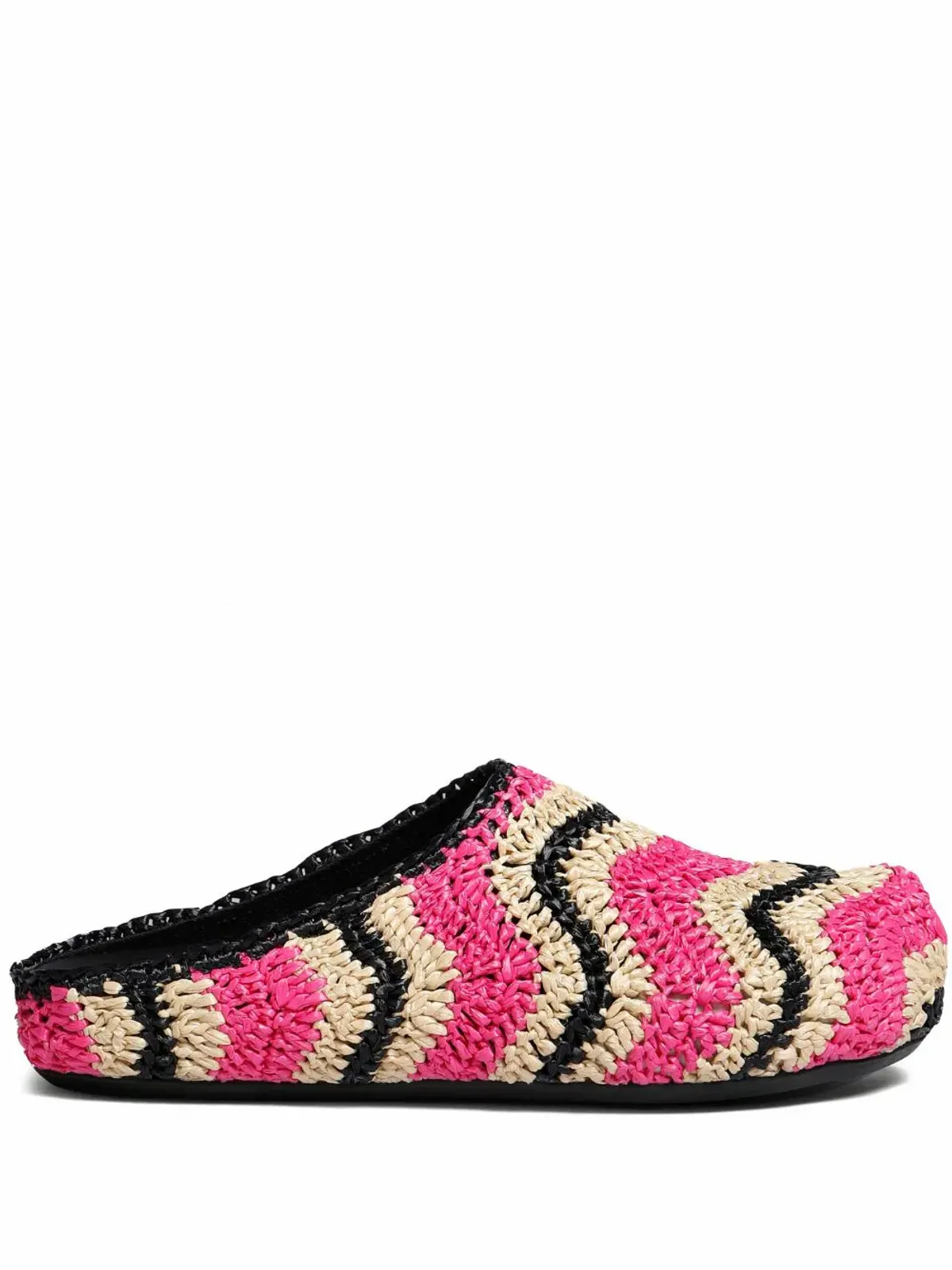 Marni Sabot Woven Slip-on Mules In Fuchsianatural
