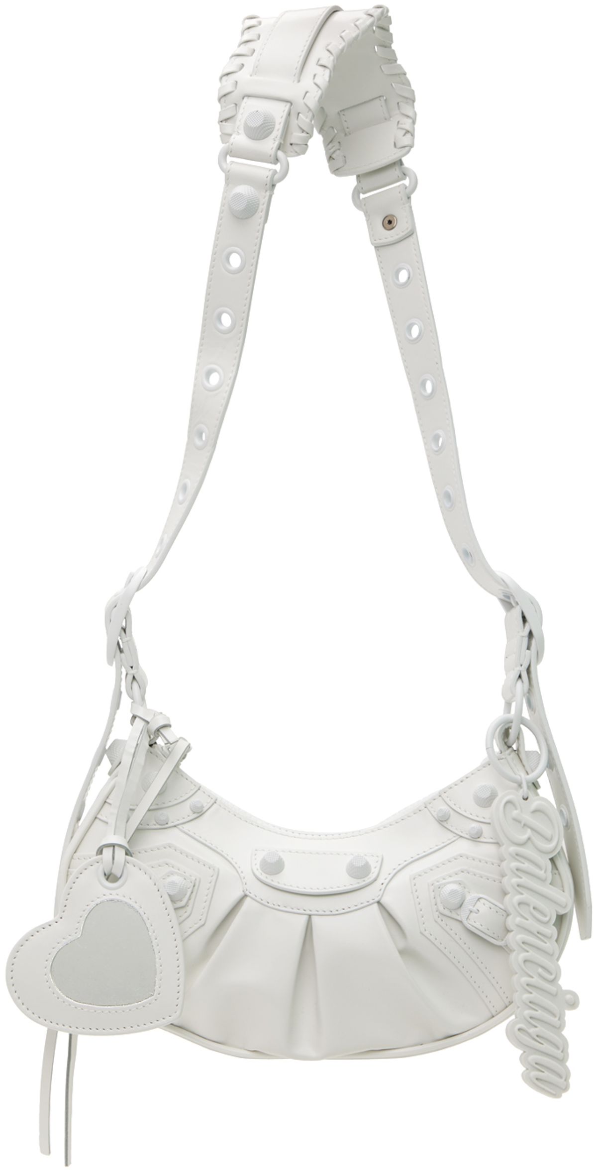 Balenciaga White le Cagole Xs Shoulder Bag In 9001 Optic White