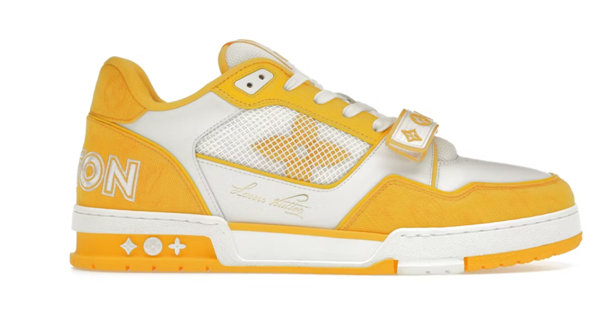 Louis Vuitton Trainer Monogram Yellow In White