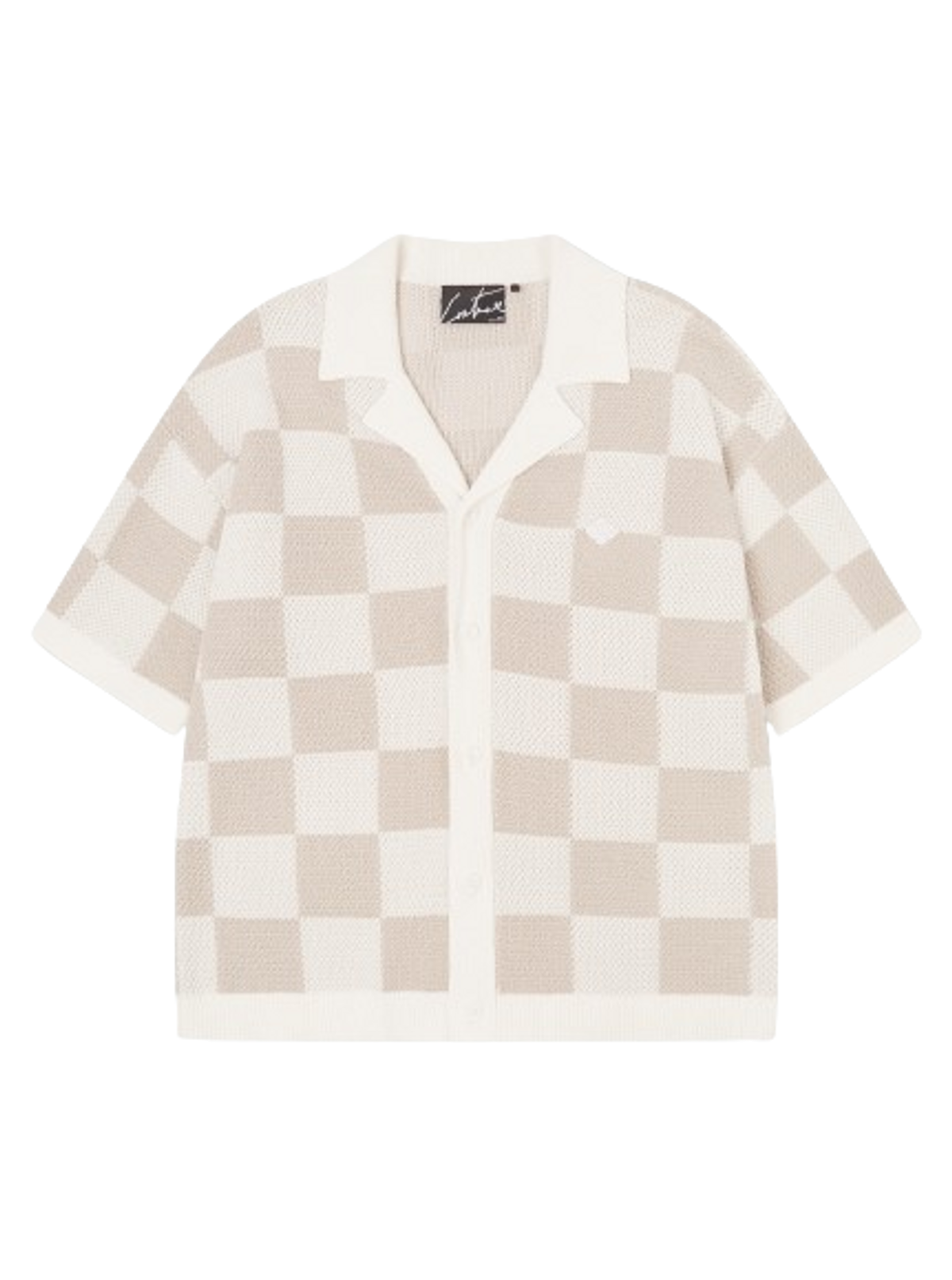 The Couture Club Knitted Checkerboard Shirt