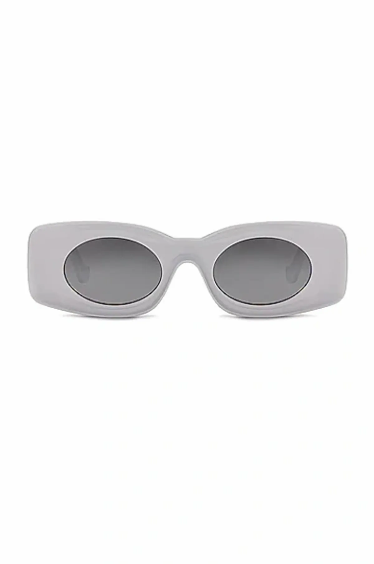 Loewe Paulas Ibiza Rectangle Sunglasses In White & Smoke Mirror