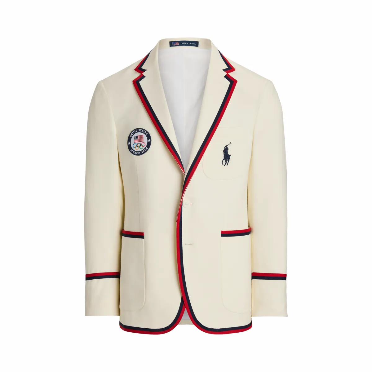 Ralph Lauren Team Usa Flagbearer Blazer In White