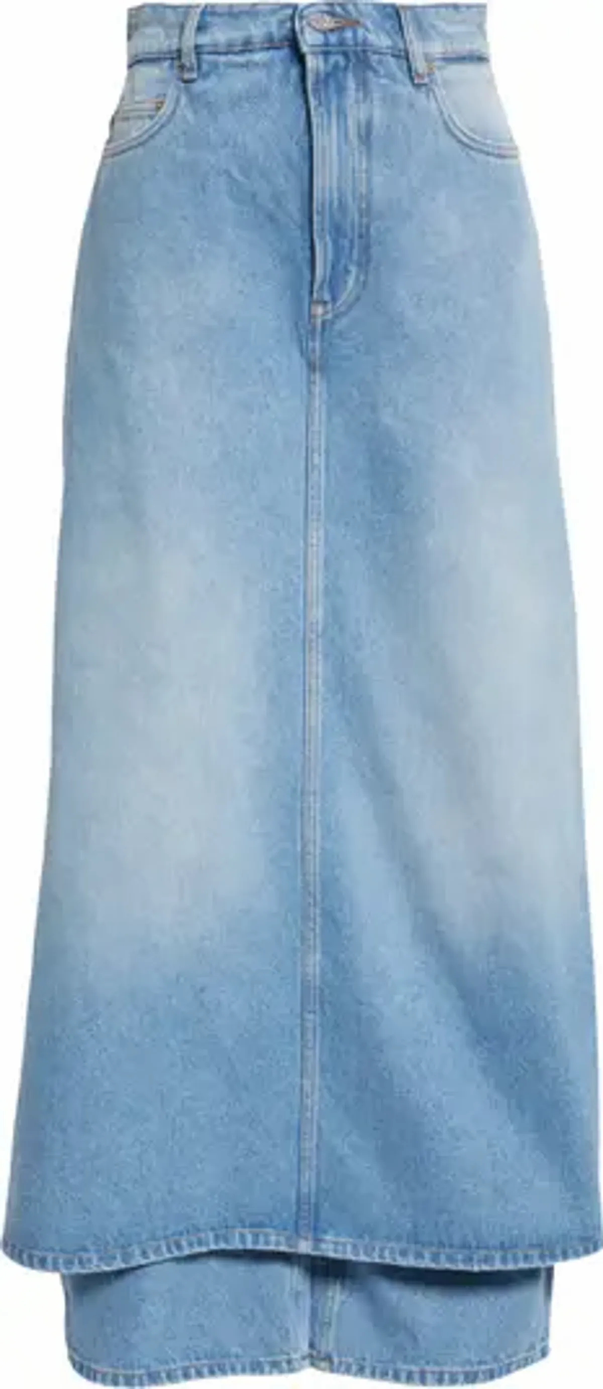Jean Paul Gaultier Denim Pant Skirt In 56 Lightblue