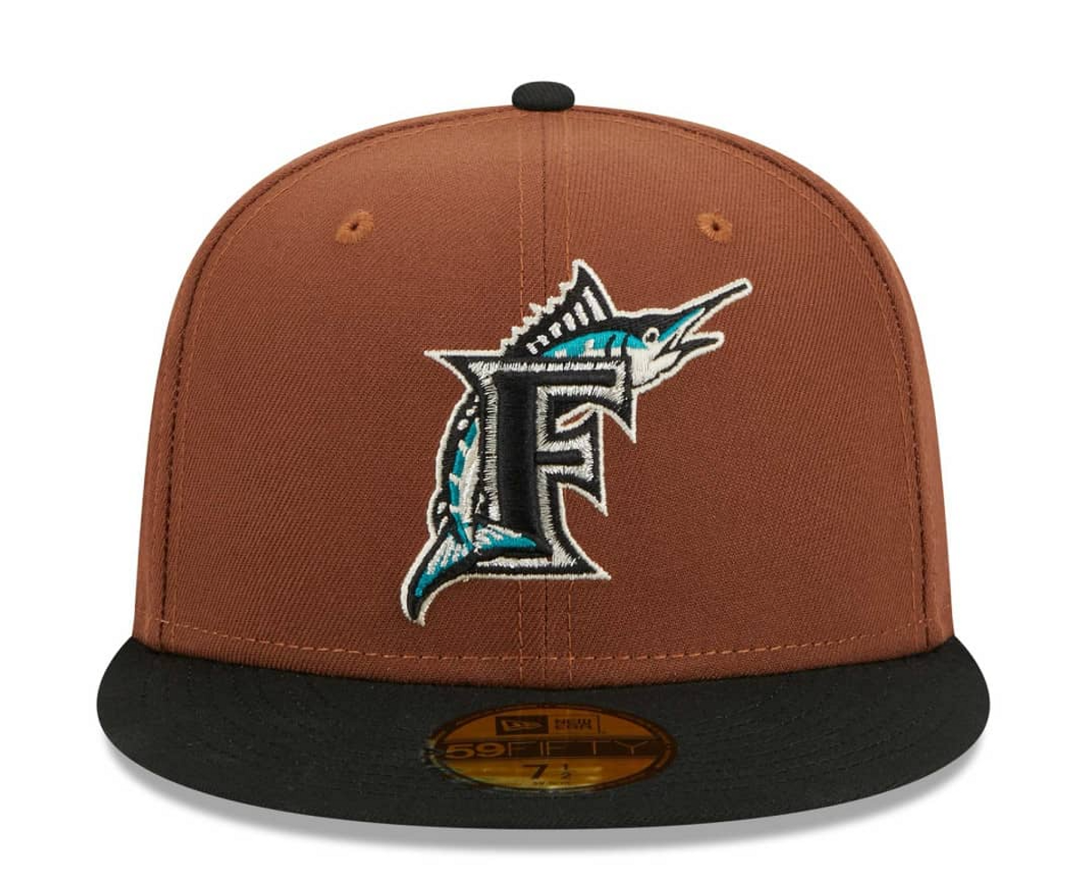 New Era Florida Marlins Harvest 59FIFTY Fitted MLB Cap Brown