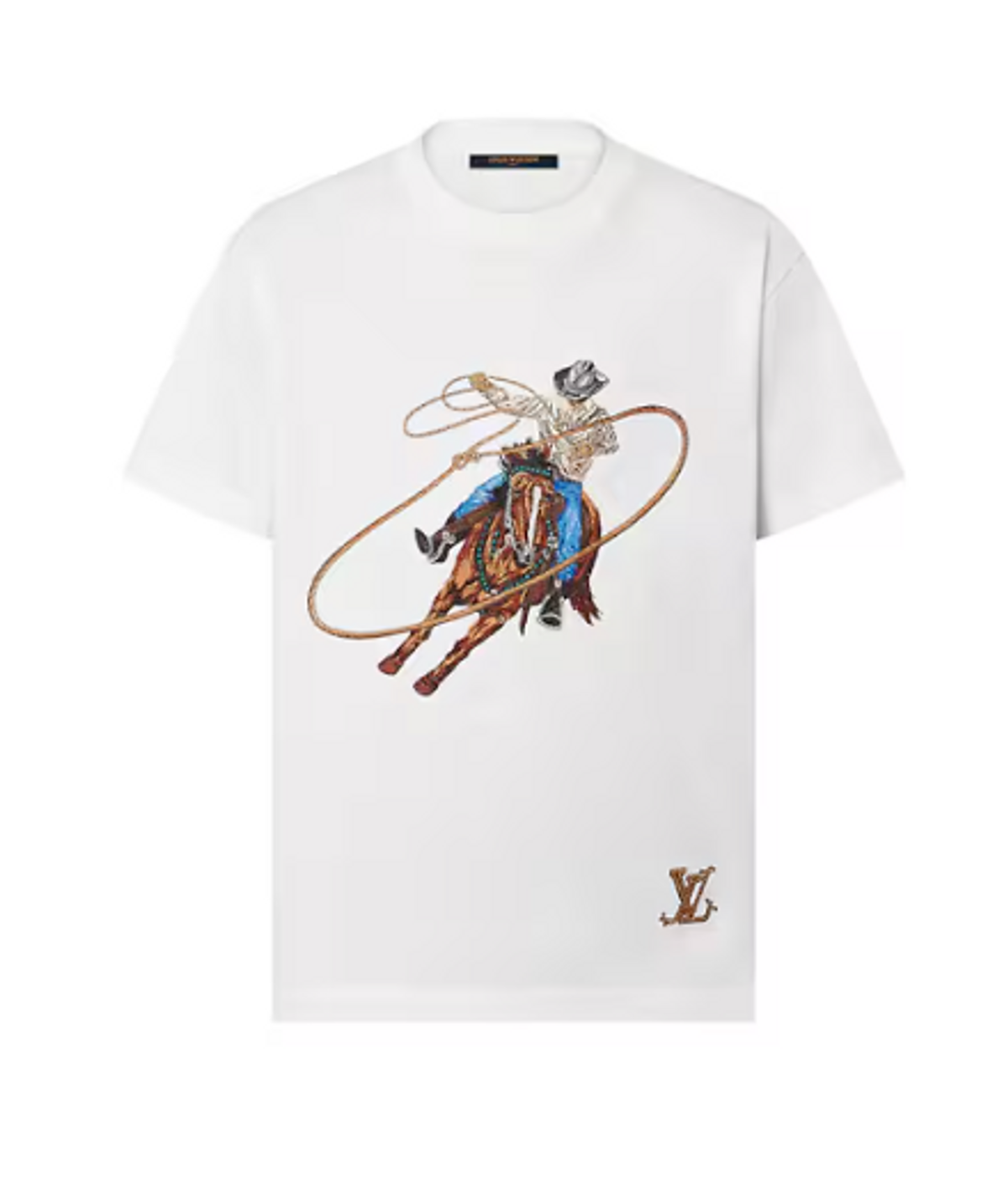 Louis Vuitton Graphic Embroidered Cotton T-Shirt