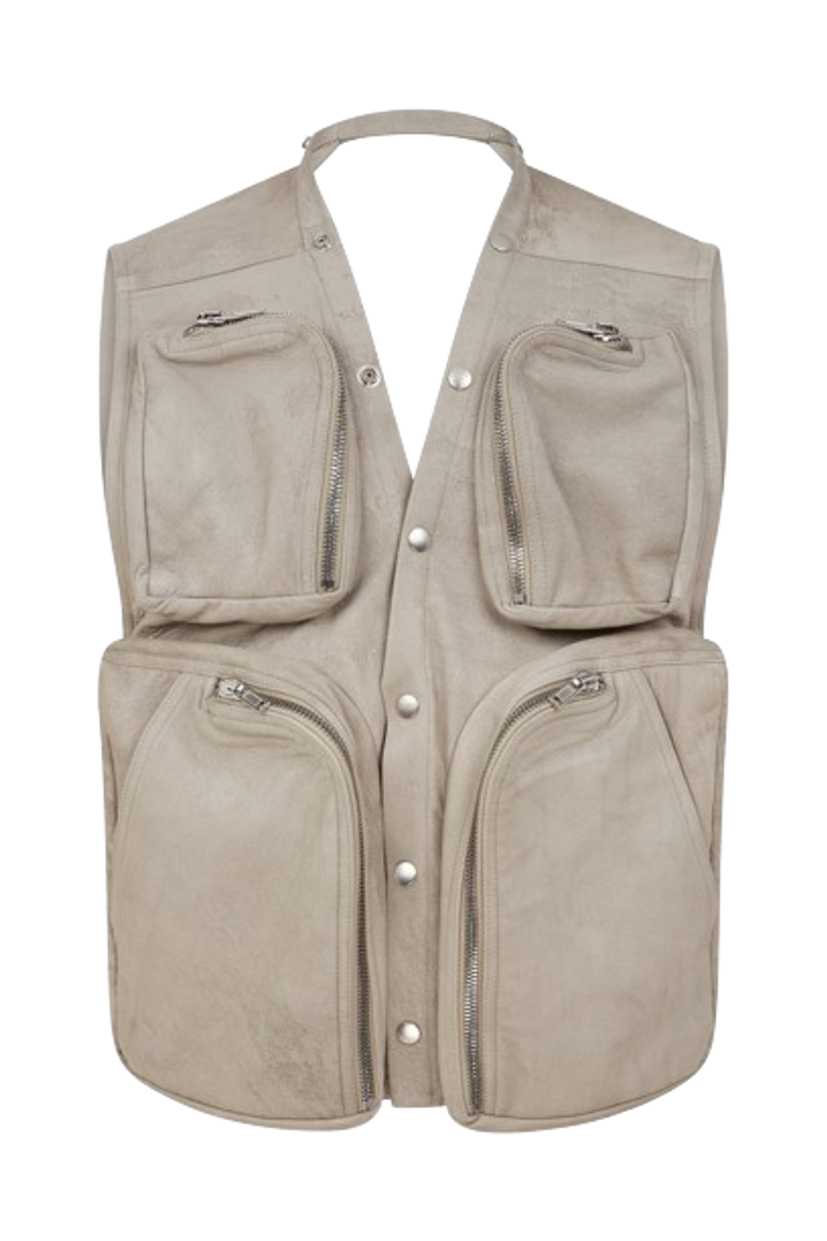 Rick Owens FW24 Porterville Cargo Vest In Pearl