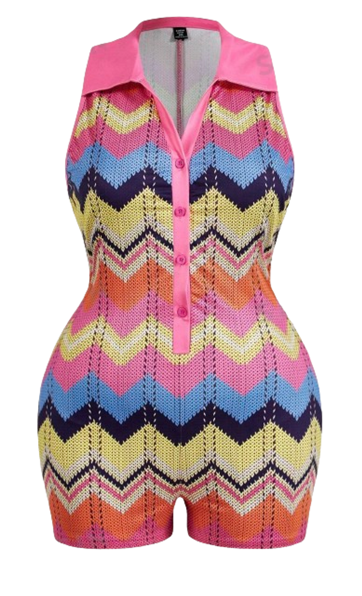 Shein Summer Casual Holiday Colored Wave Patterned Mini Shorts