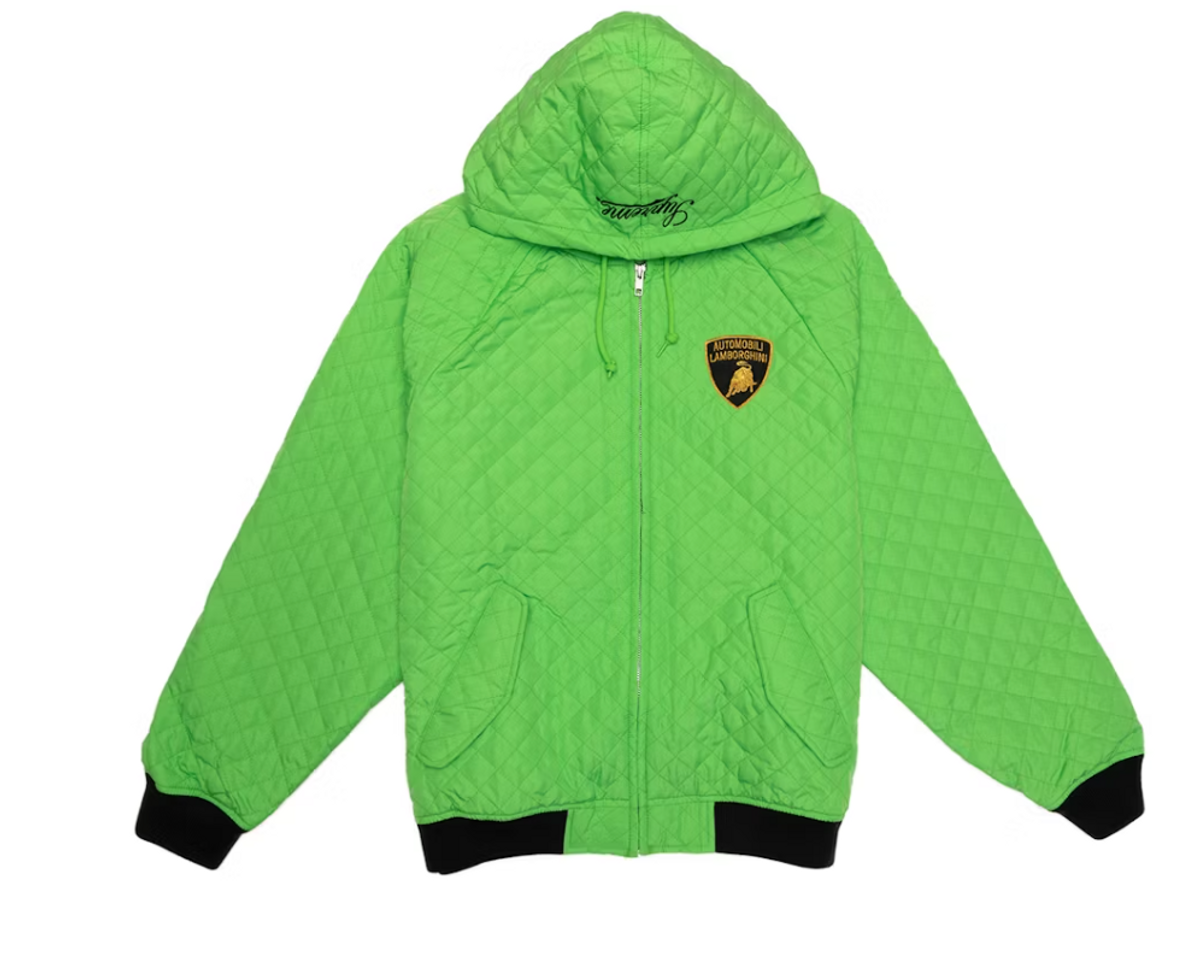 Supreme × Lamborghini Automobili Lamborghini Hooded Work Jacket Lime