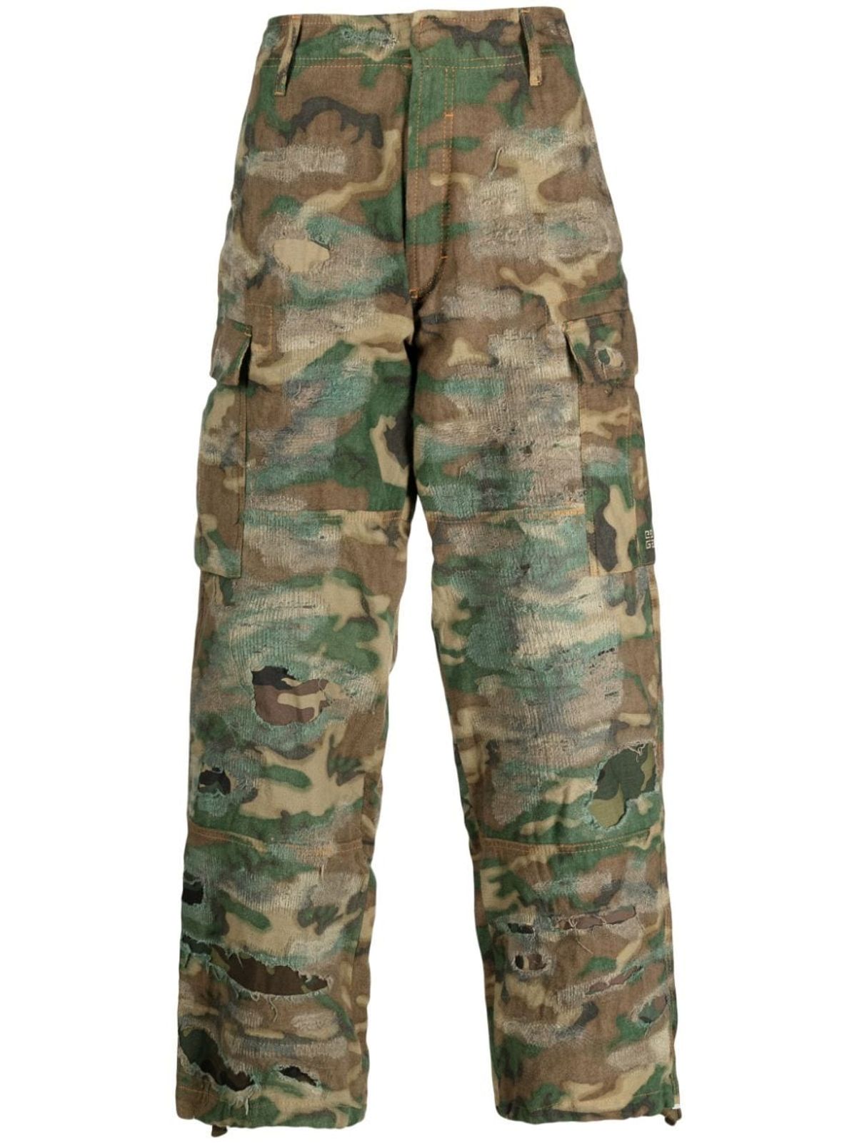 Givenchy Camo Cargo Pants In Green