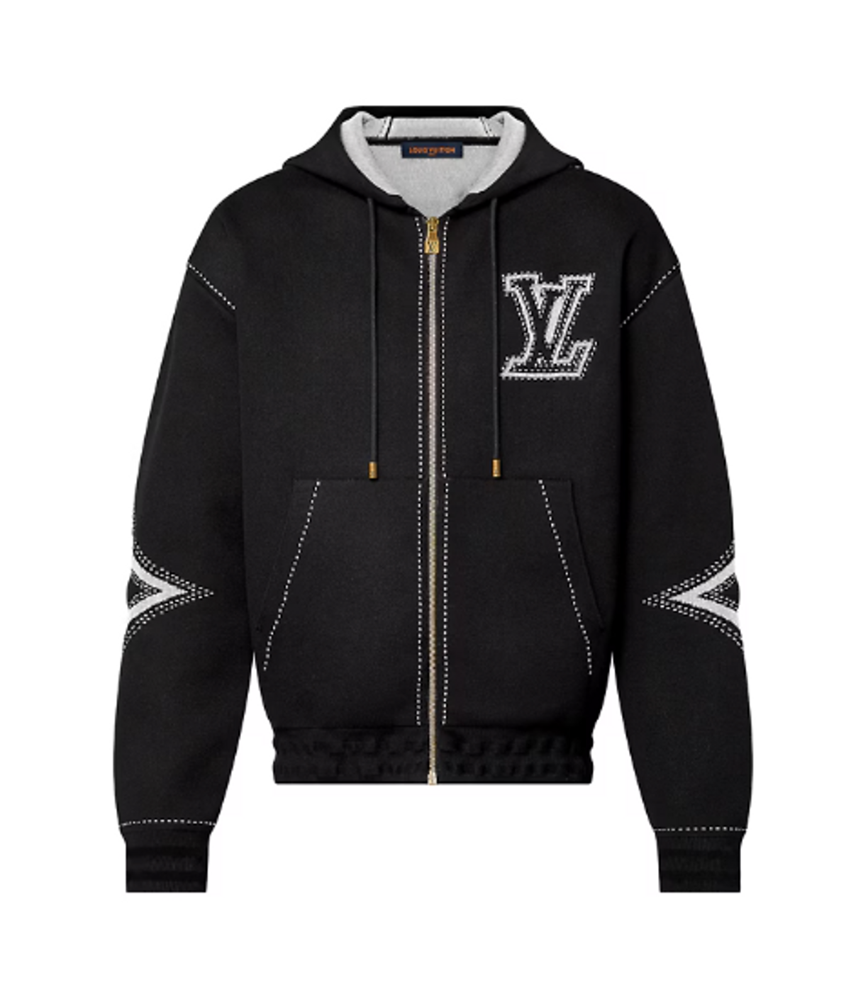 Louis Vuitton Graphic Intarsia Zipped Cotton Hoodie