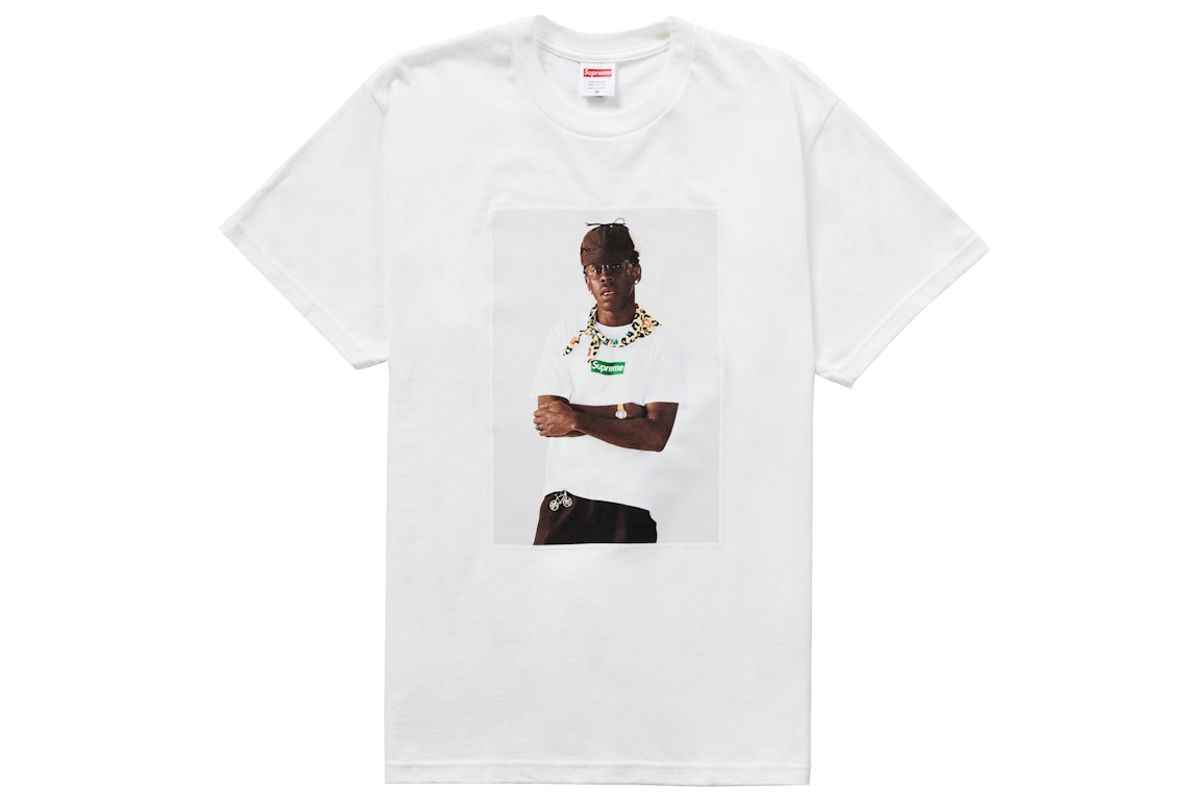 Supreme × Tyler The Creator Merch White Photo T-Shirt