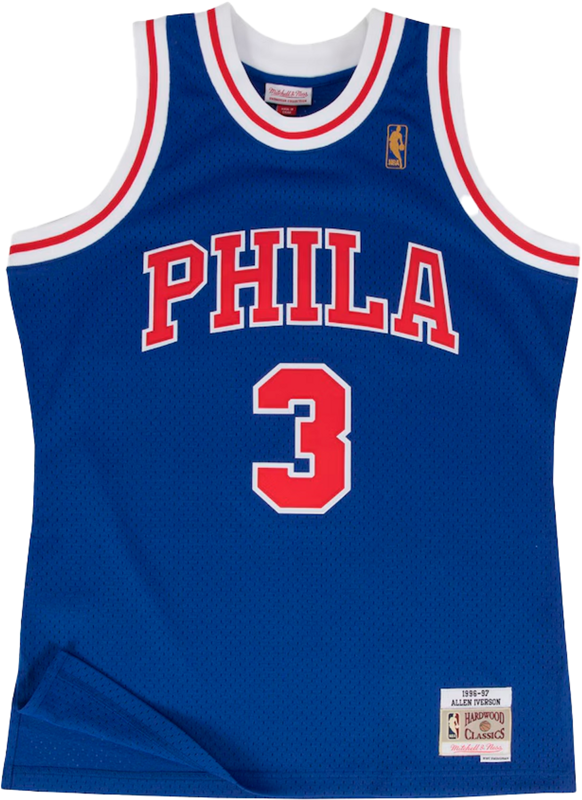 Mitchell & Ness × Philadelphia 76ers Merch Allen Iverson Red Philadelphia 76ers 1996/97 Jersey