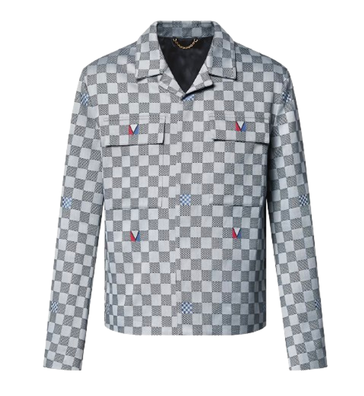 Louis Vuitton Damier Open Collar Cotton Overshirt