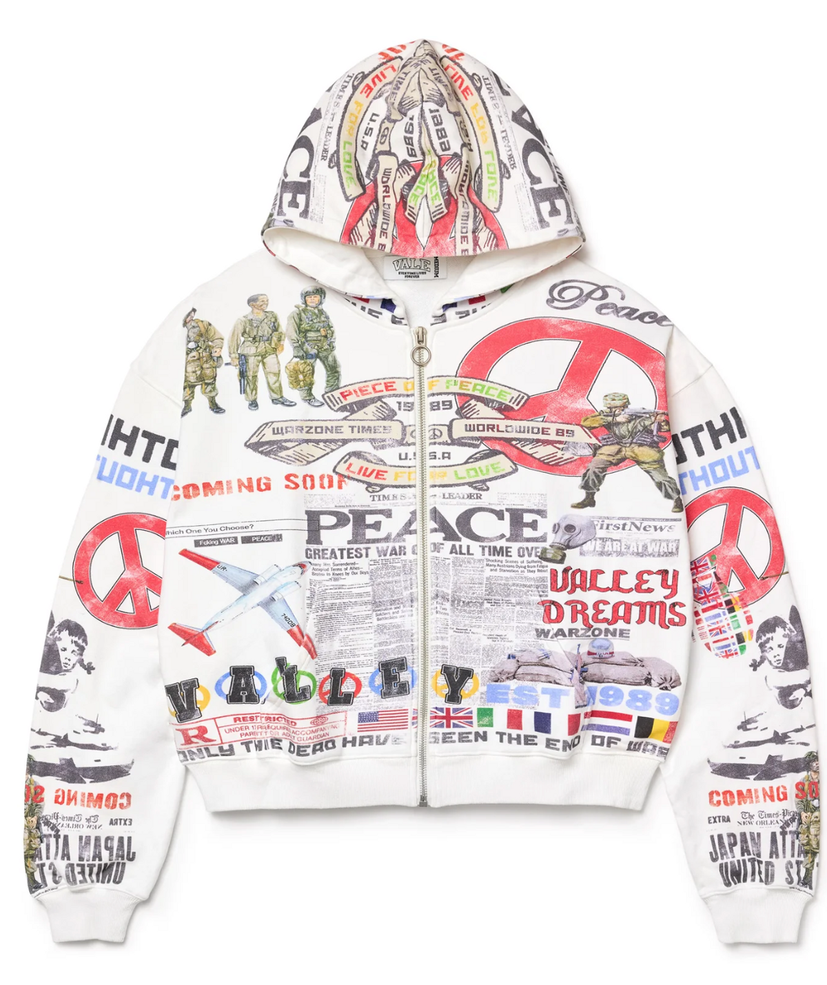 Vale Forever Peace Zip Up Hoodie | WHAT